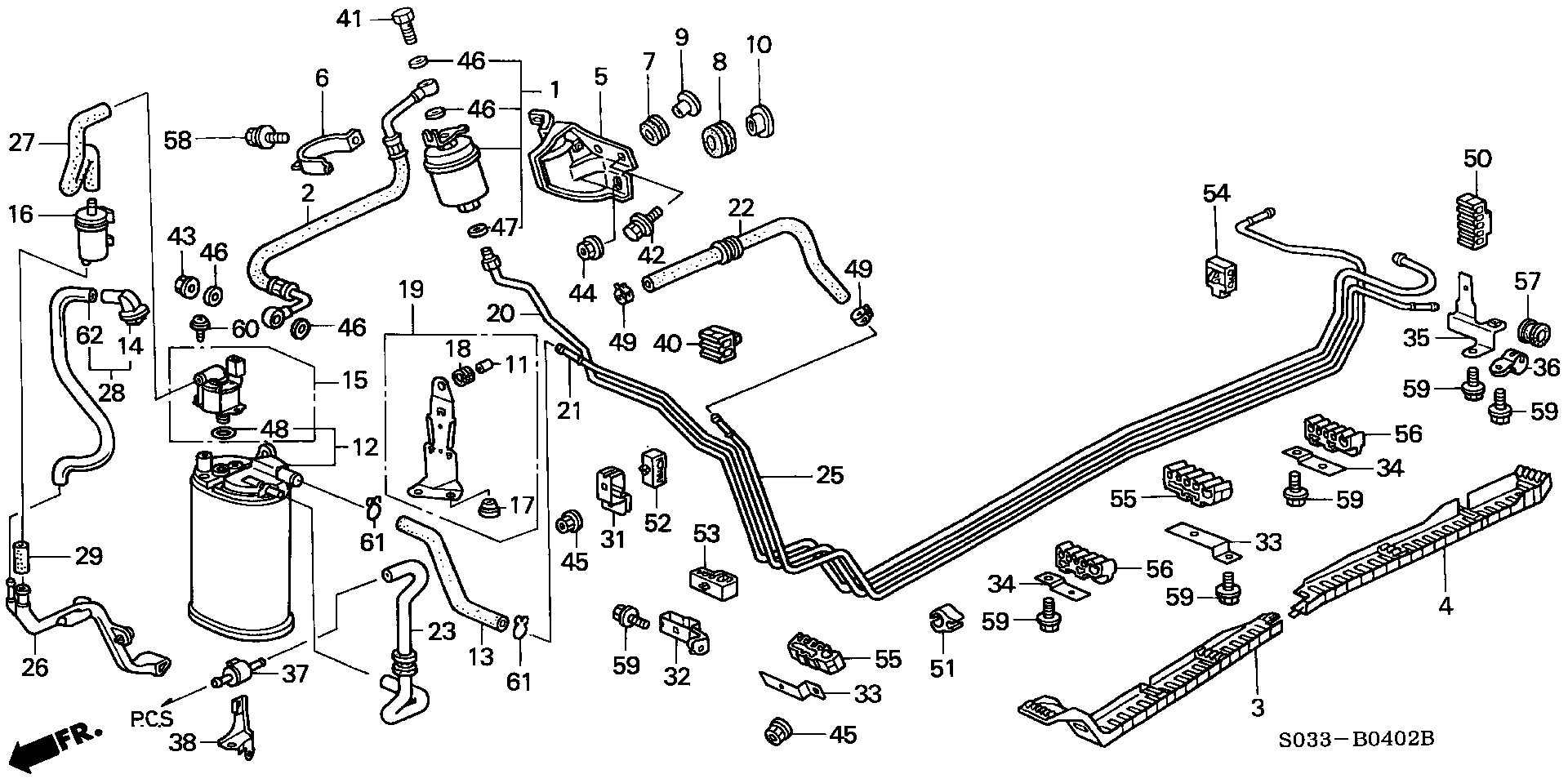 Diagram FUEL PIPE (3) for your Honda Civic Hatchback  