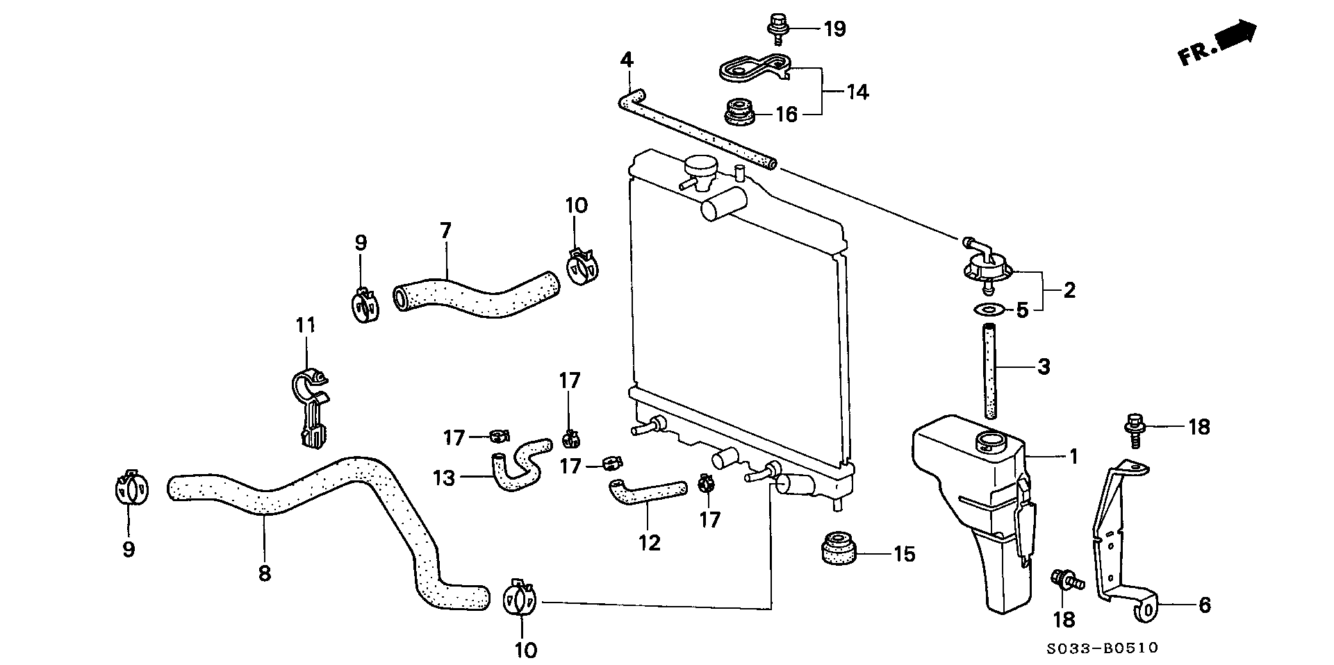 Diagram RADIATOR HOSE for your 2022 Honda Insight   