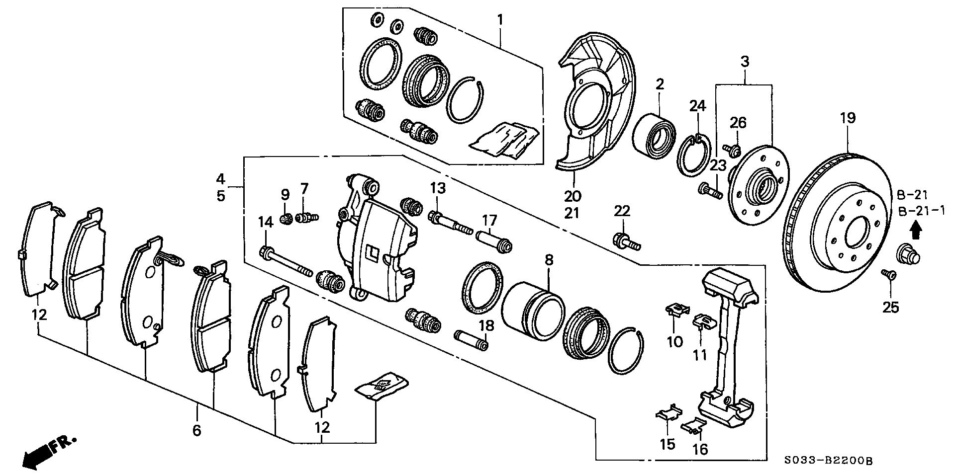 Diagram FRONT BRAKE for your 2018 Honda Civic   