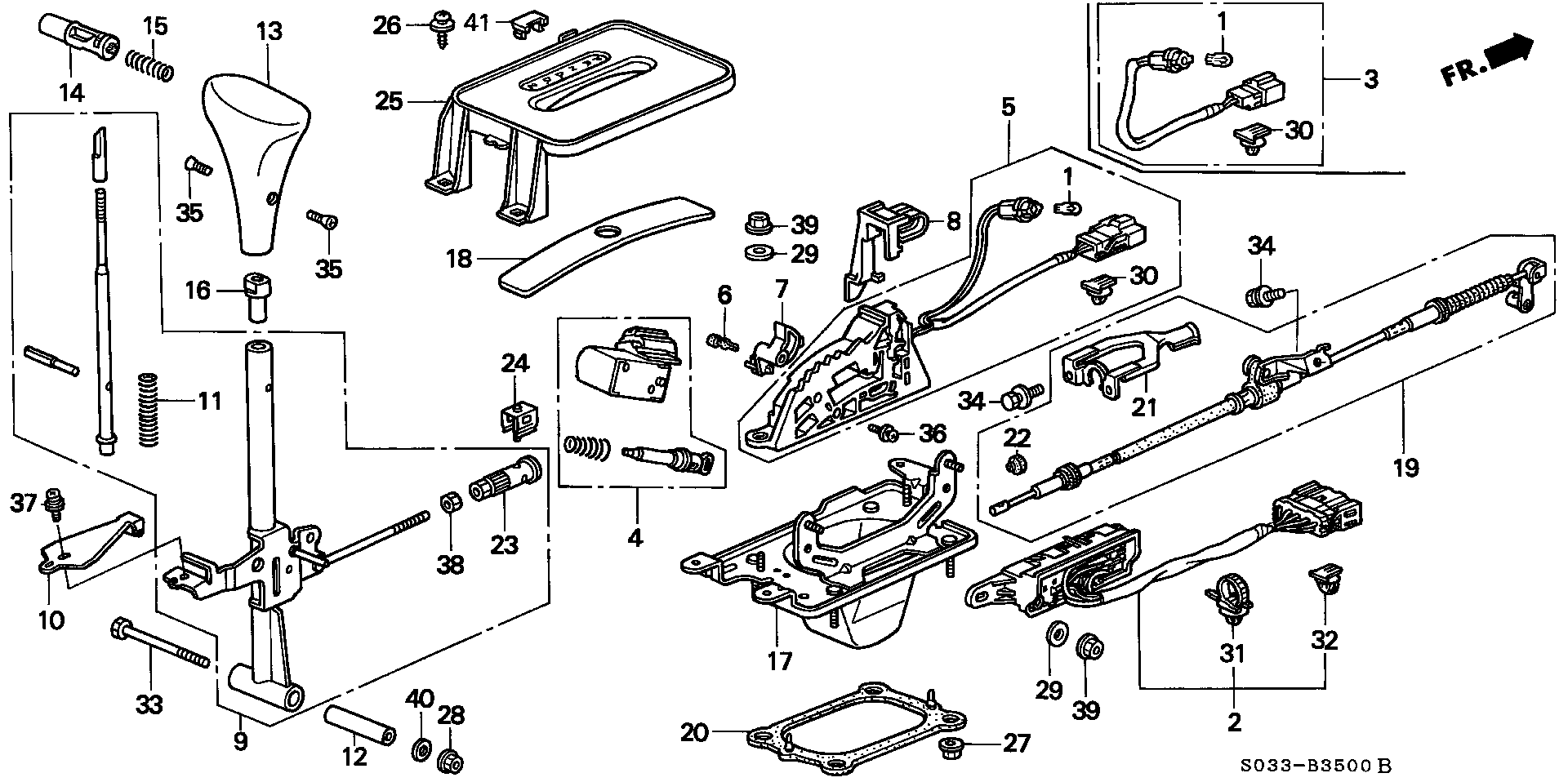 Diagram SELECT LEVER for your Honda