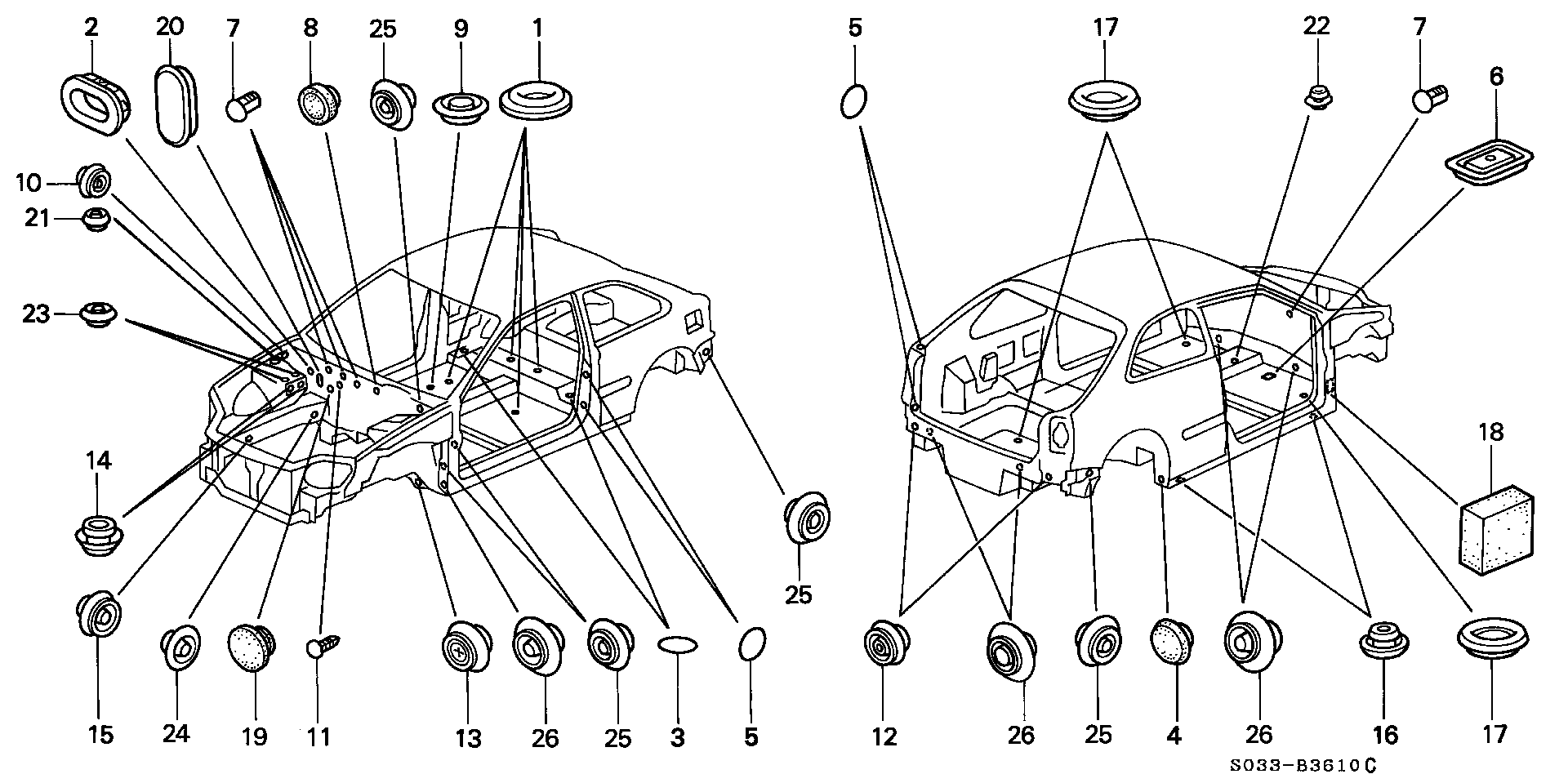 Full size assembly image of GROMMET (1/1)