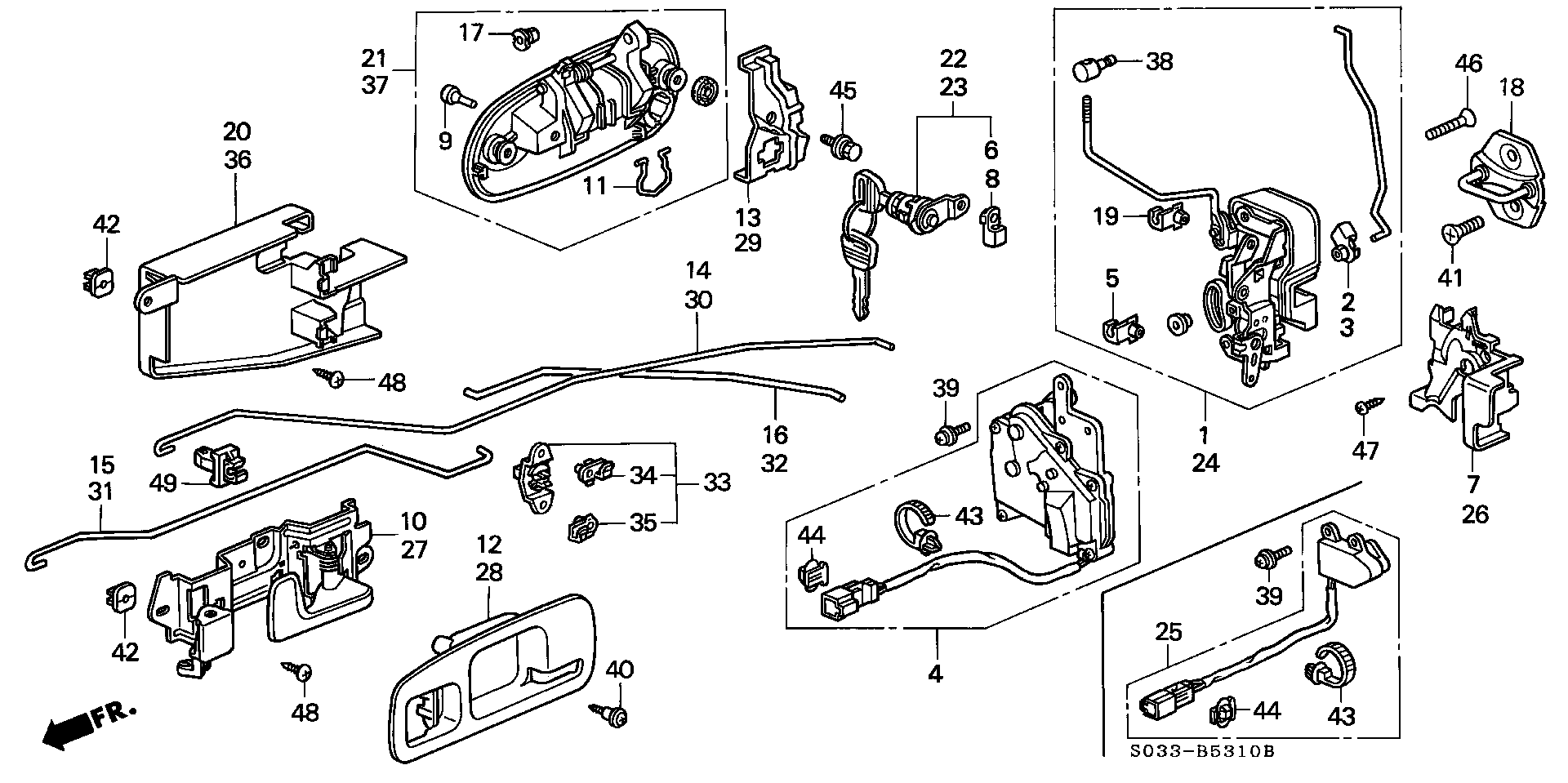 Diagram DOOR LOCK for your 2002 Honda CR-V   