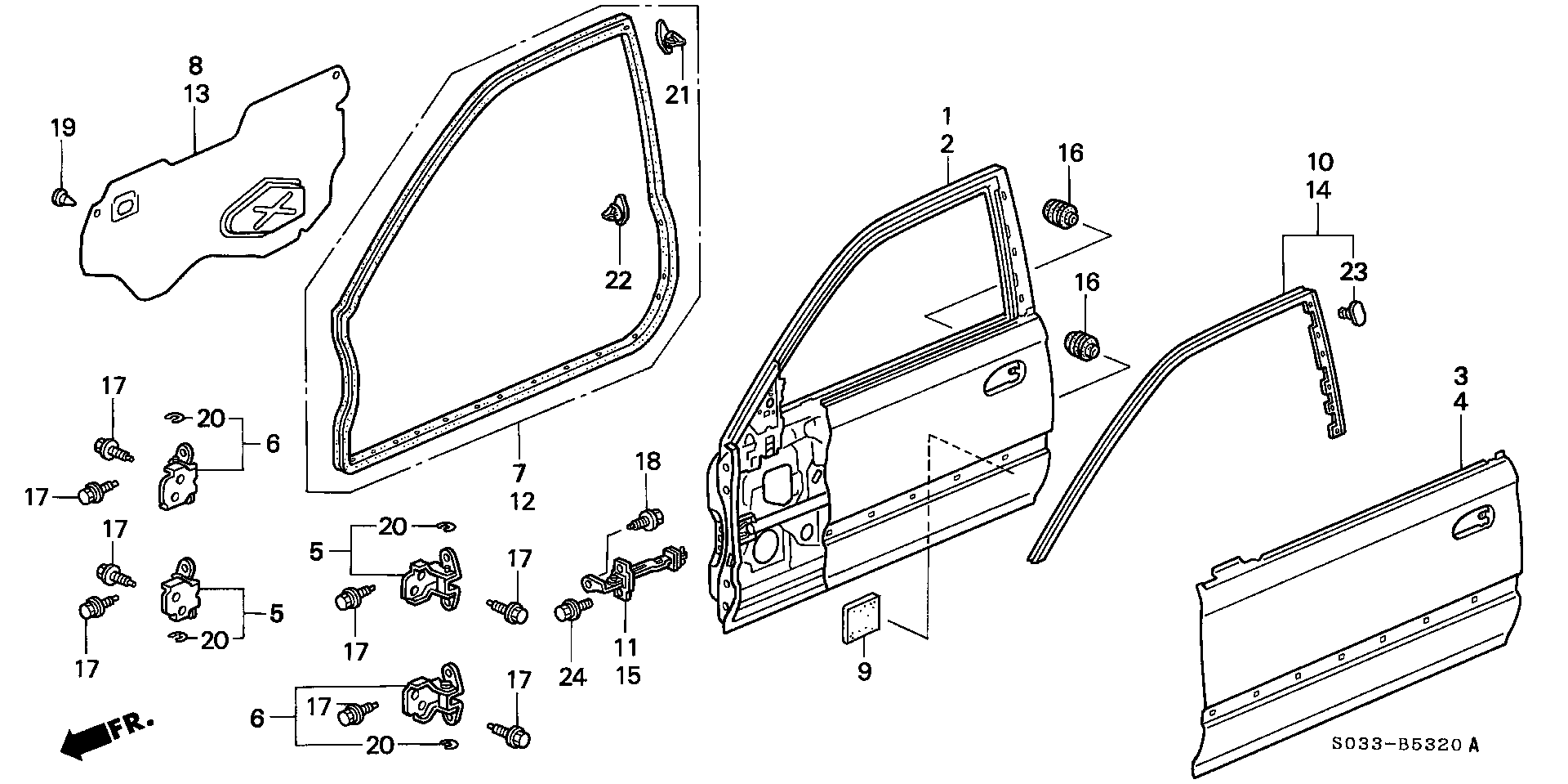 Diagram DOOR PANEL for your Honda