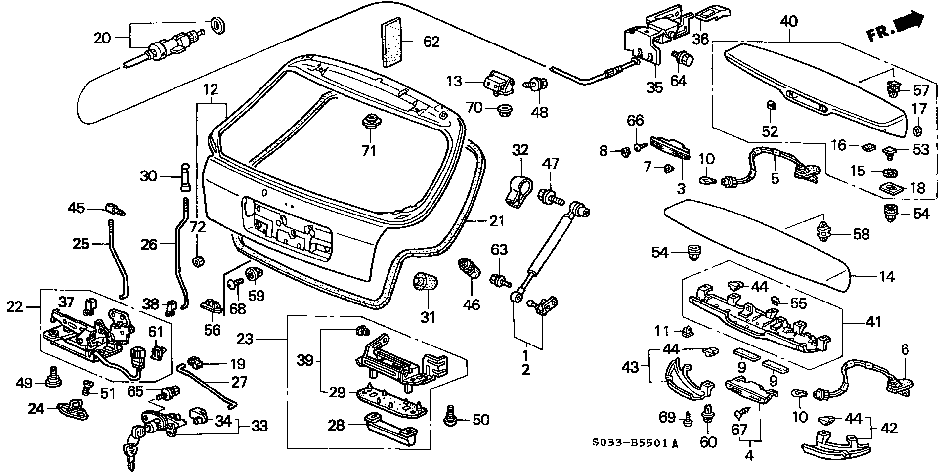 Diagram TAILGATE (2) for your 2023 Honda Accord   