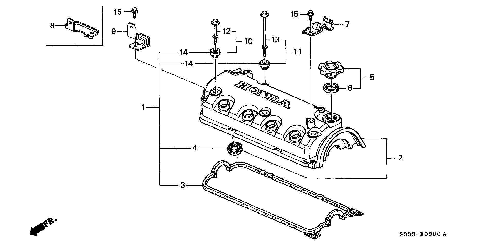 Honda Civic Hatchback Bolt A, Head Cover. Cylinder - 90013-p2a-000 