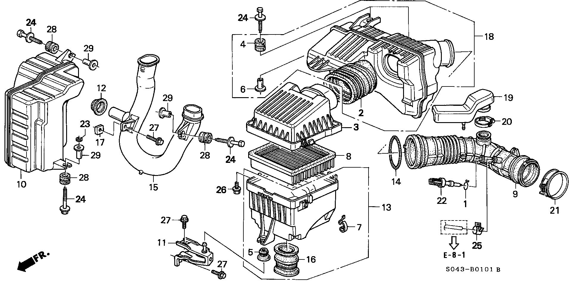 Honda Civic Nut Square 6mm Cleaner Air 17249 P2J 300 Norm honda-civic-nut-square-6mm-cleaner-air-17249-p2j-300-norm