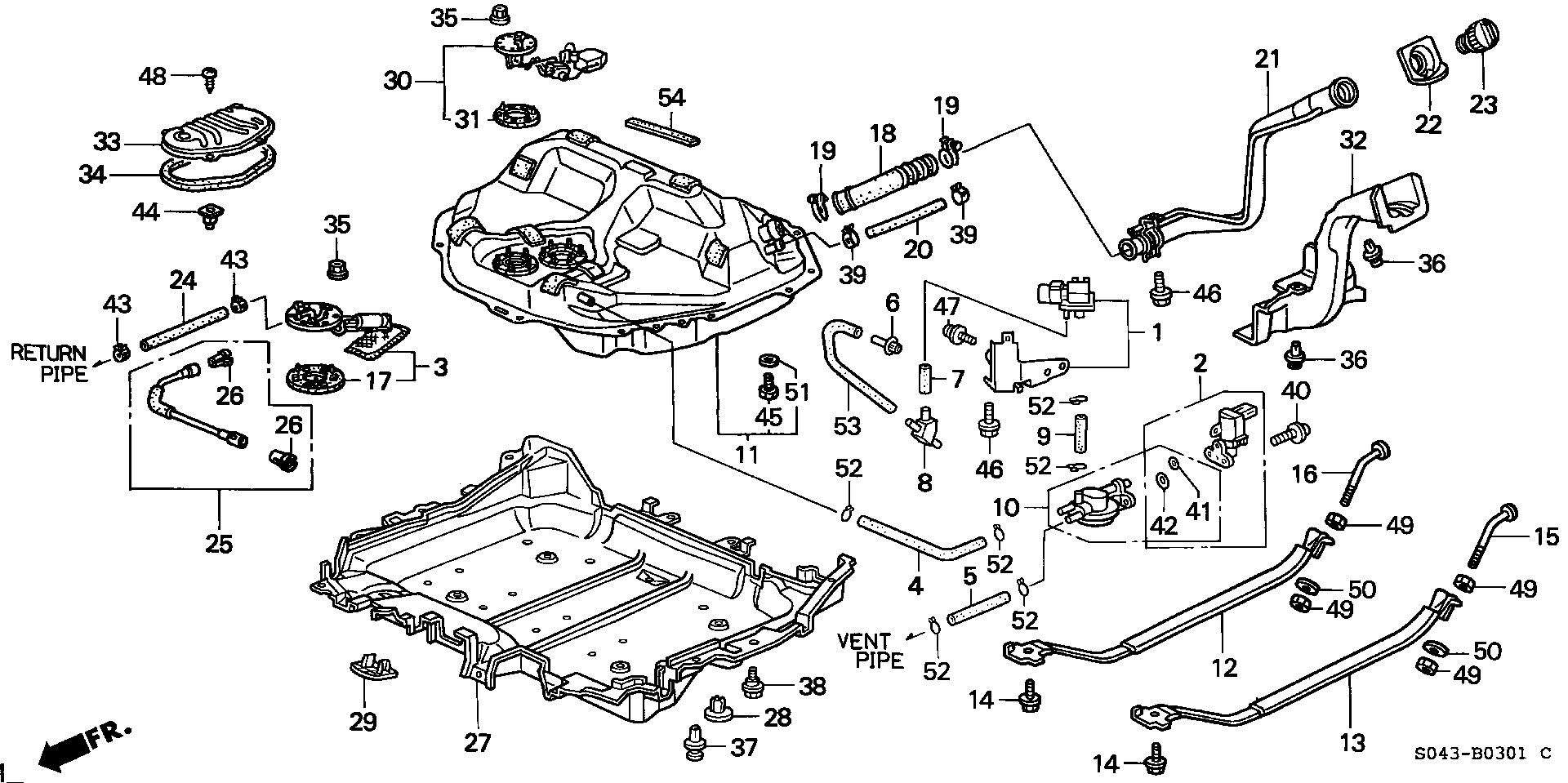 Diagram FUEL TANK (2) for your Honda