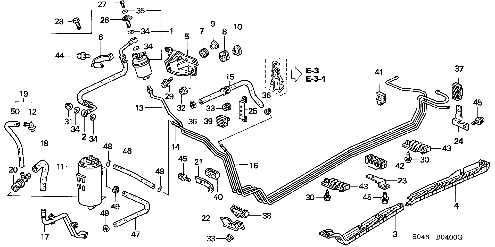 Diagram FUEL PIPE (1) for your 1996 Honda Civic   