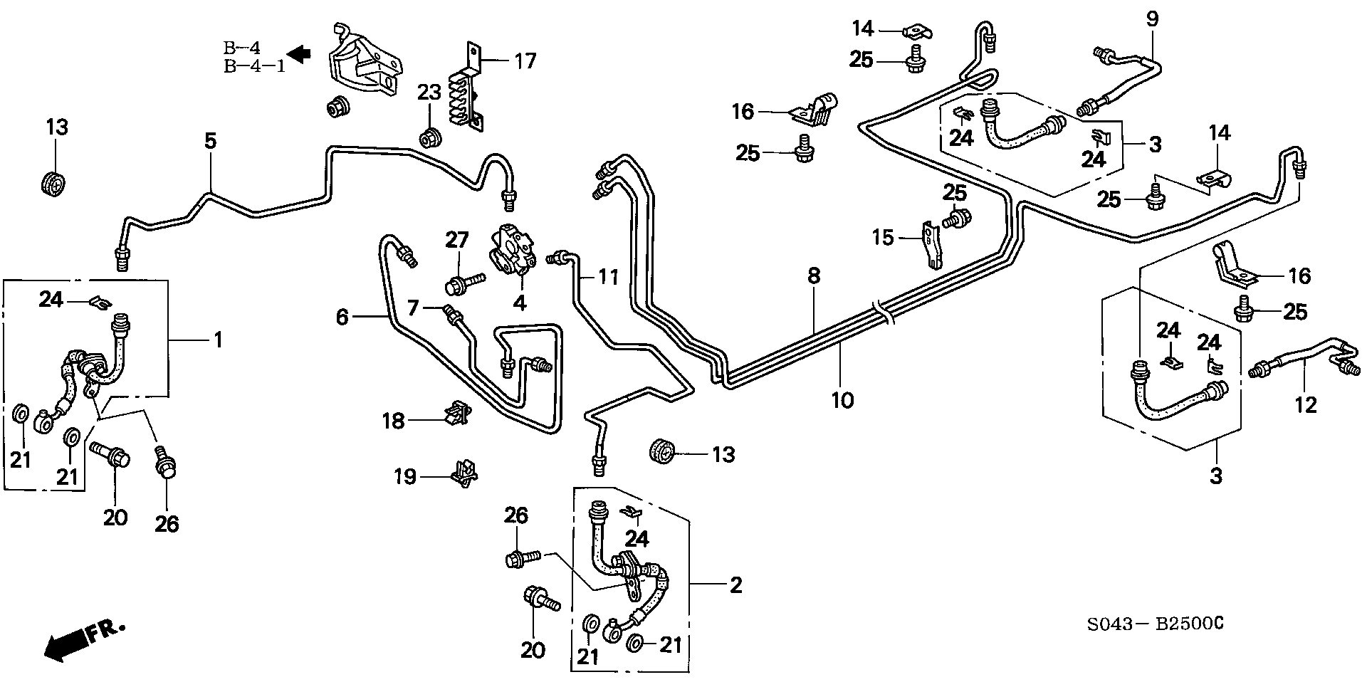 Diagram BRAKE LINES for your Honda Civic  