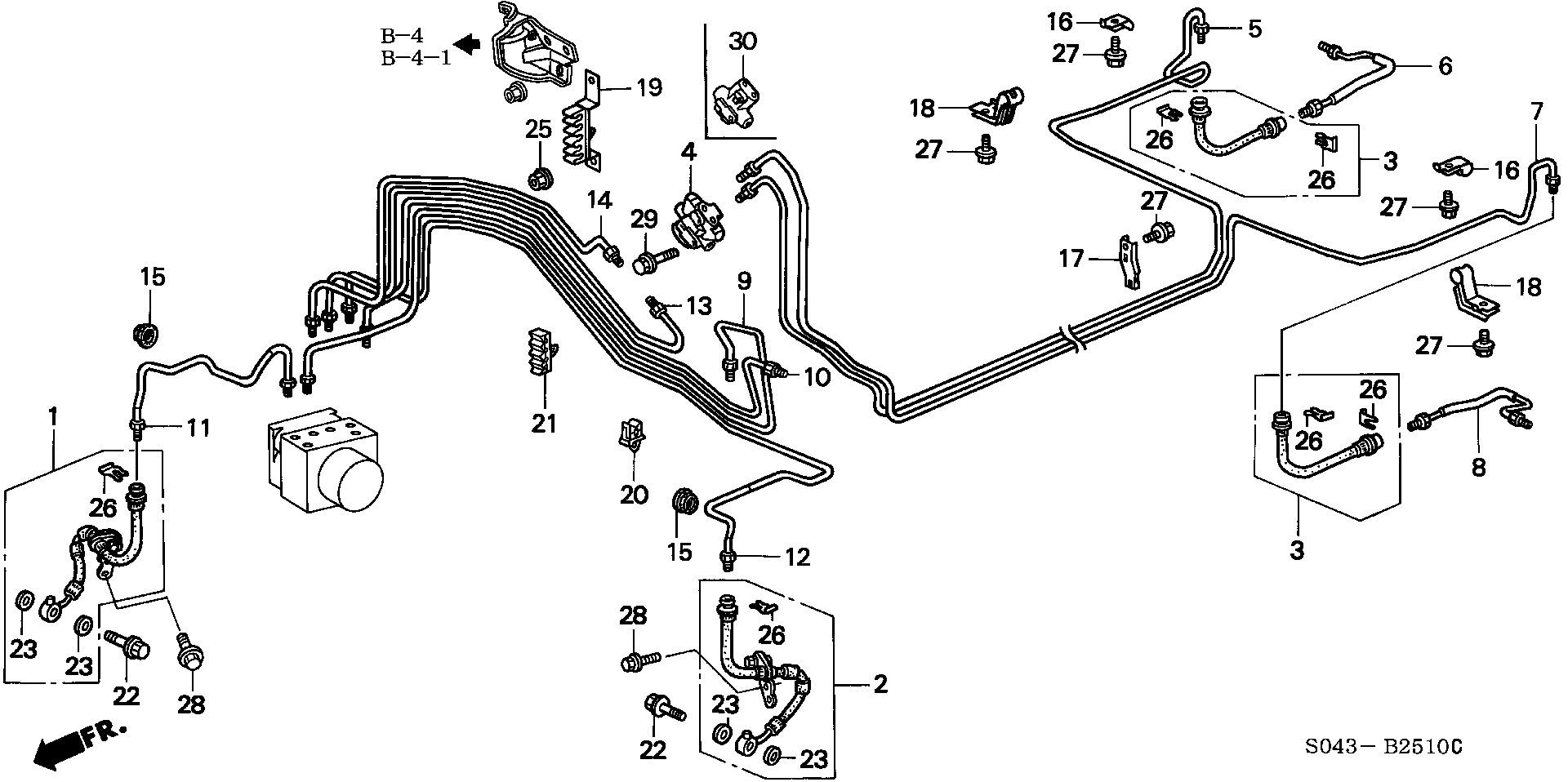 Diagram BRAKE LINES (ABS) for your Honda Civic  