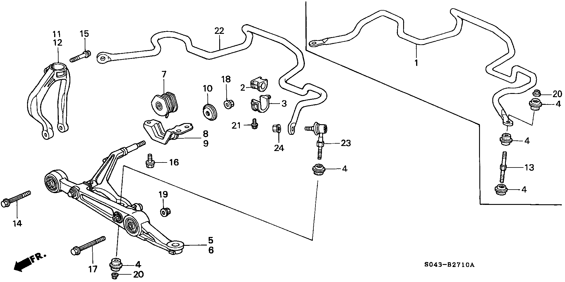 Diagram FRONT LOWER ARM for your 2023 Honda Accord   