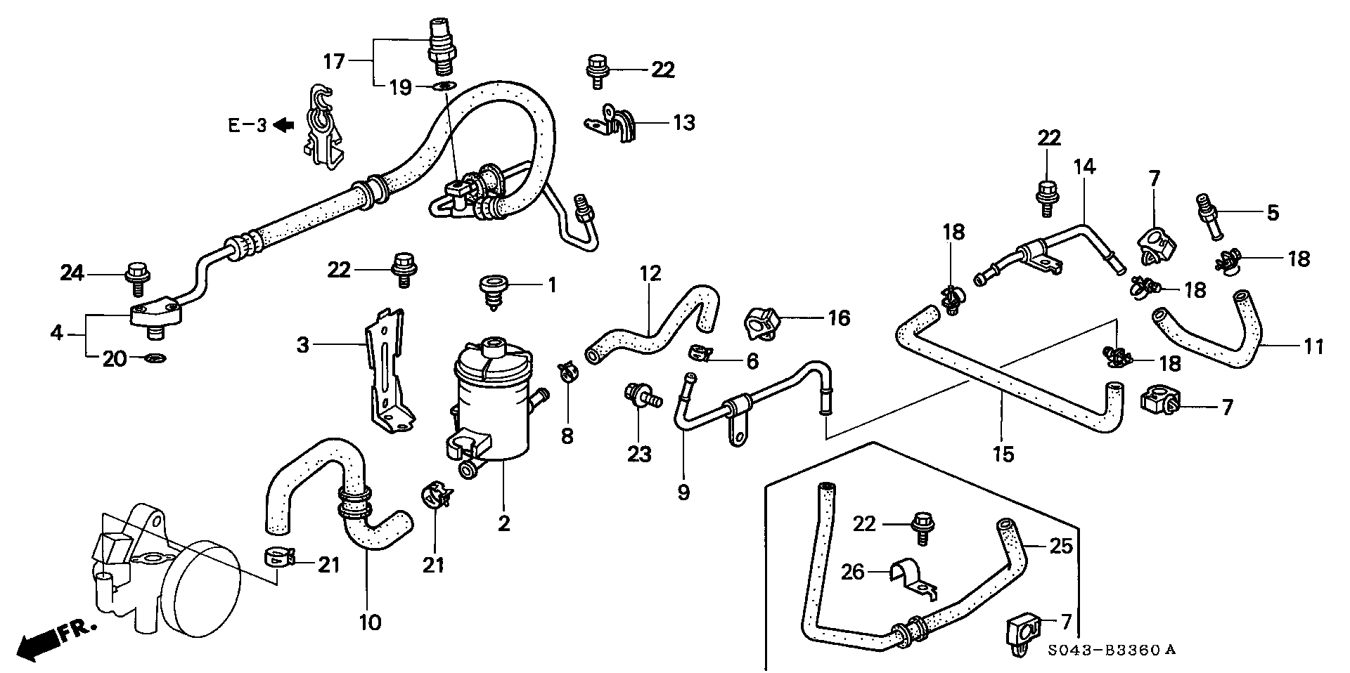 Diagram P.S. PIPE for your 1996 Honda Civic   