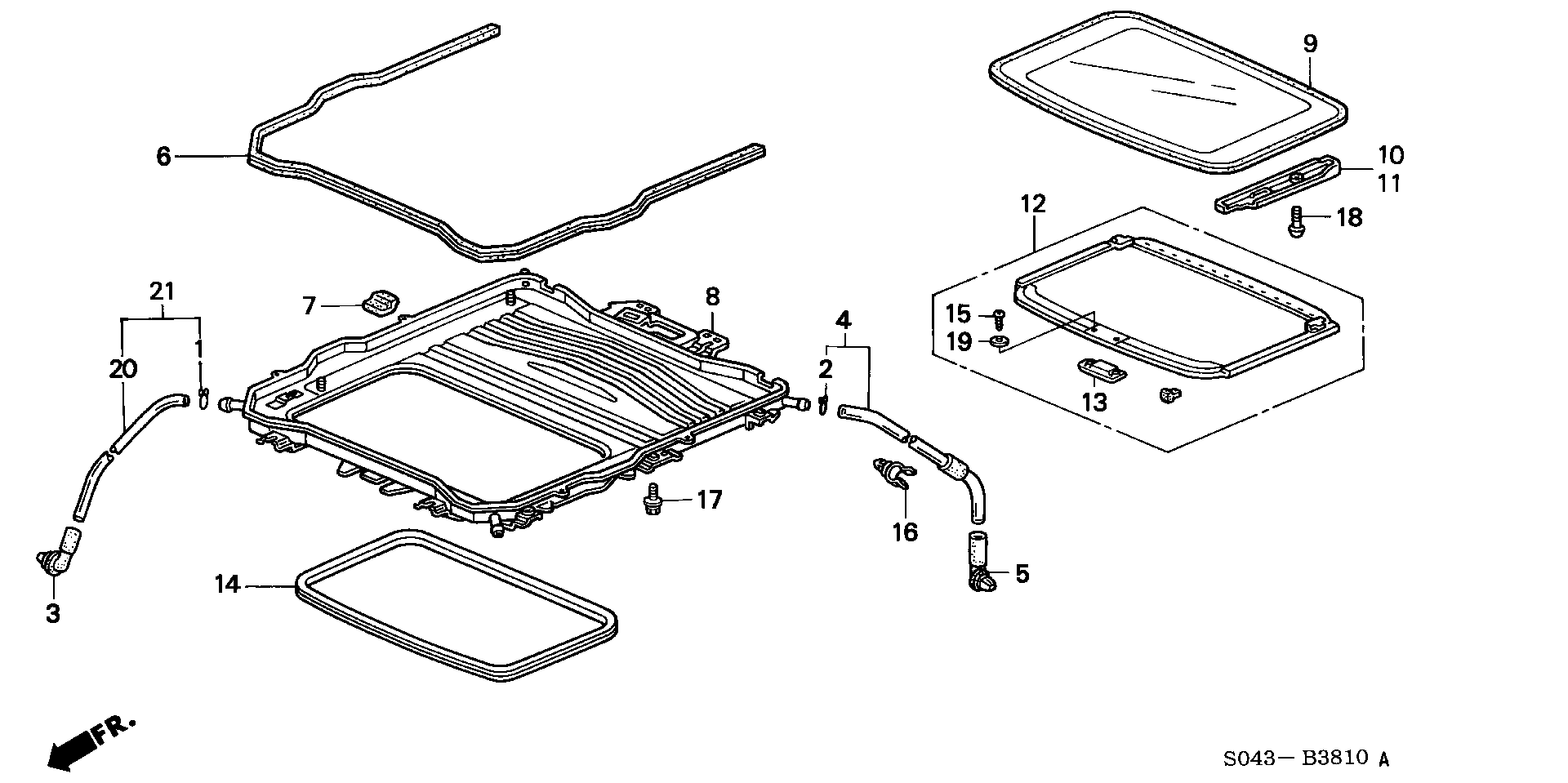 Diagram SLIDING ROOF for your 2015 Honda Accord Coupe   