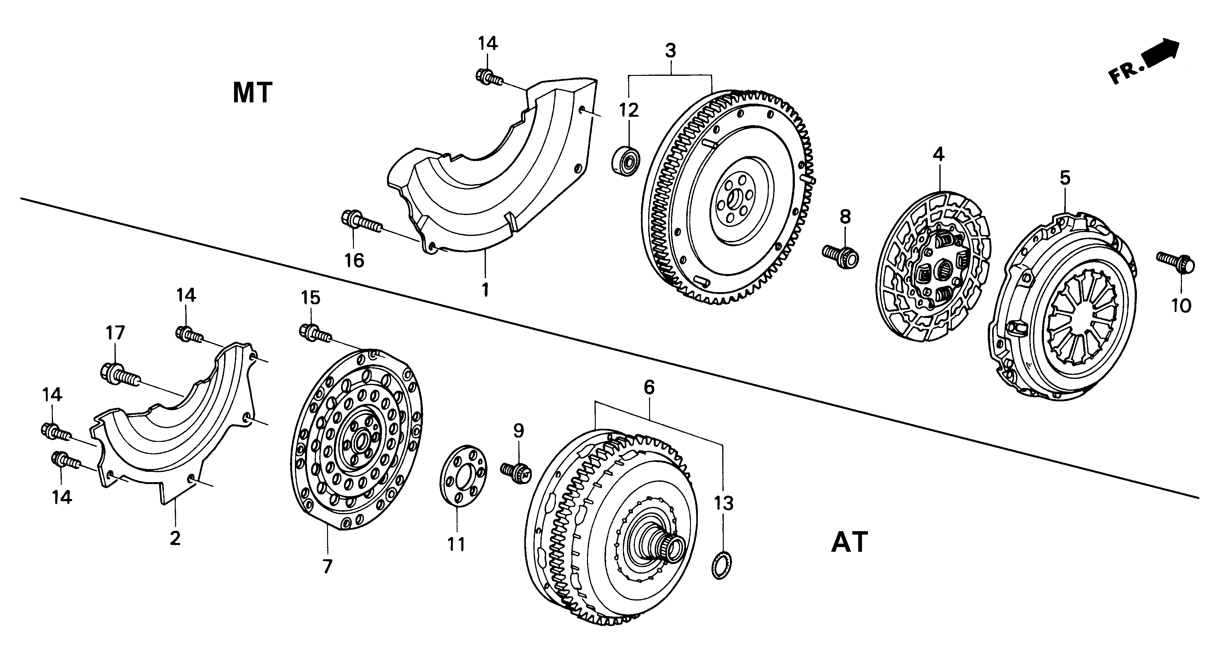 Diagram CLUTCH@TORQUE CONVERTER for your 2022 Honda Civic   