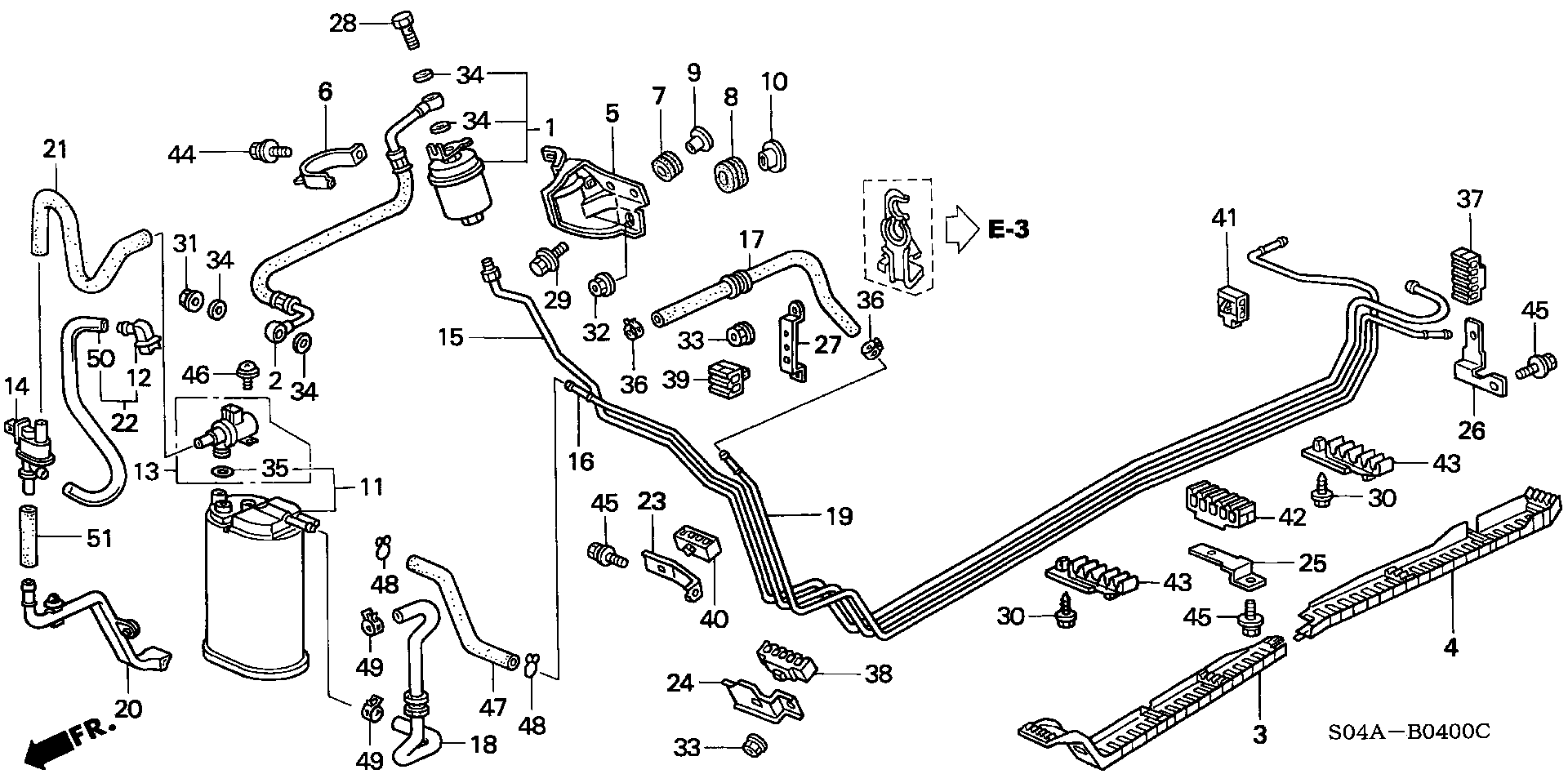 Diagram FUEL PIPE (1) for your Honda Civic  