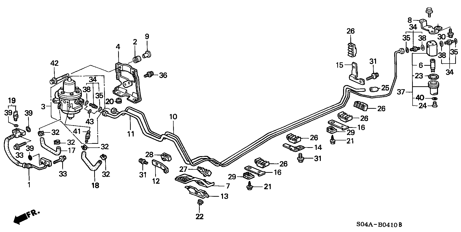 Diagram FUEL PIPE (CNG) for your Honda