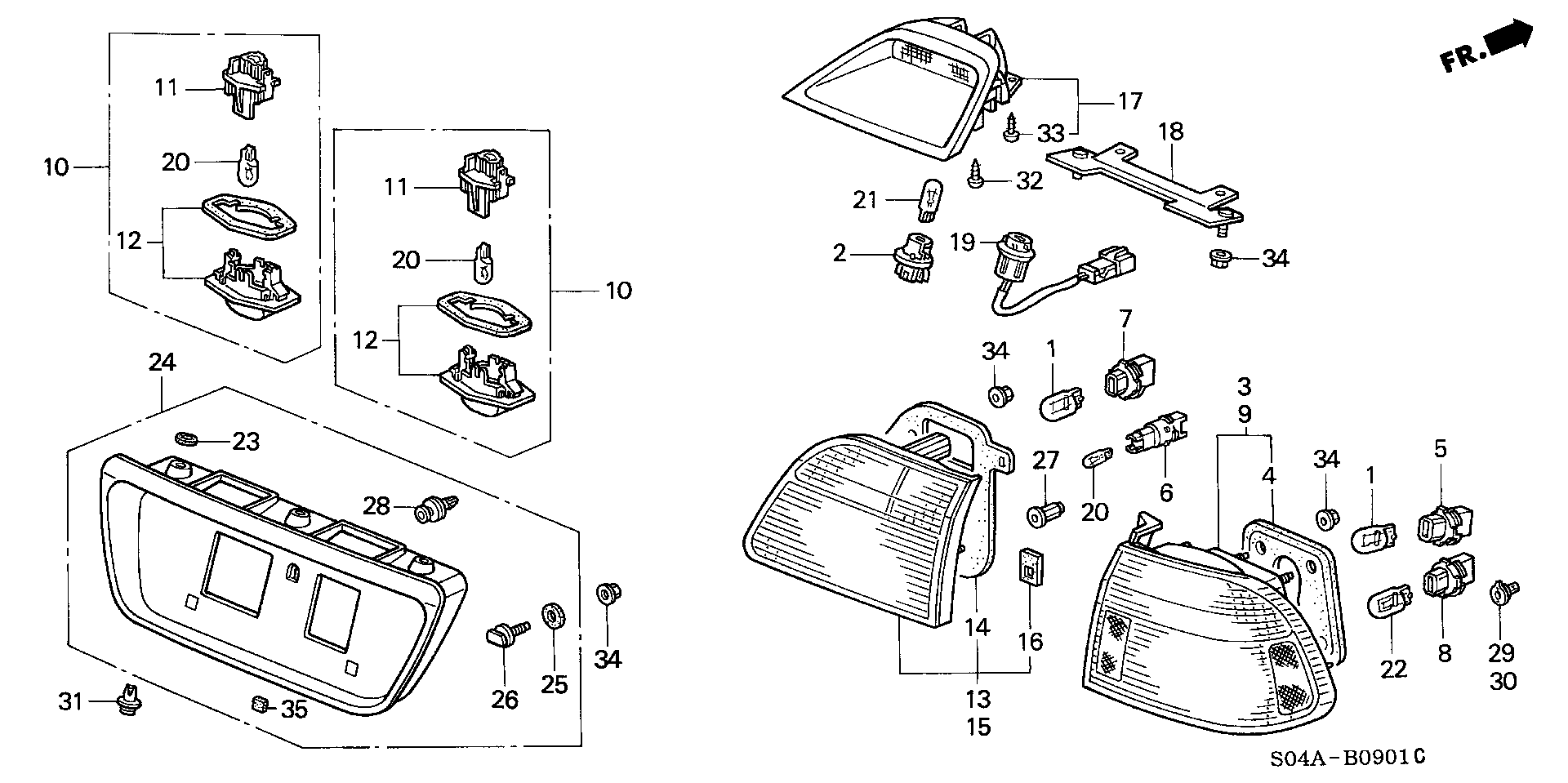 Diagram TAILLIGHT (2) for your 2023 Honda HR-V CVT SPORT 