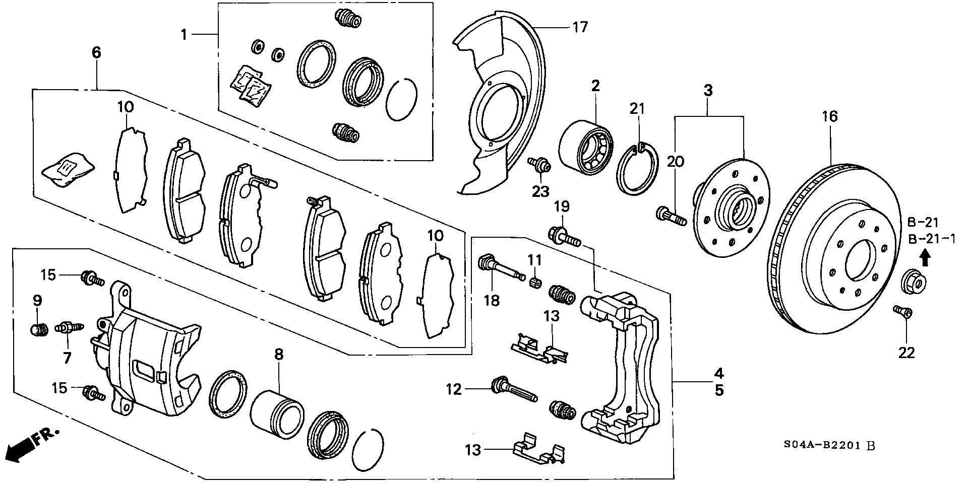 Full size assembly image of FRONT BRAKE (2) (1/1)