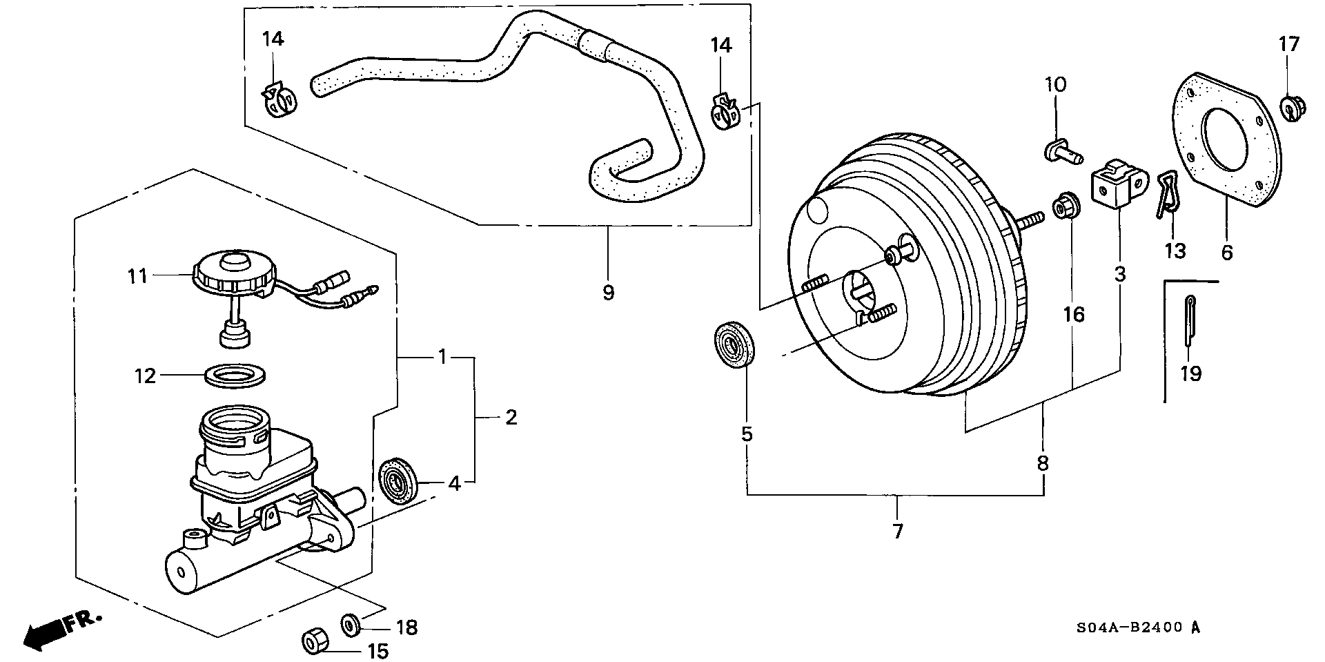 Full size assembly image of BRAKE MASTER CYLINDER @MASTER POWER (1/1)