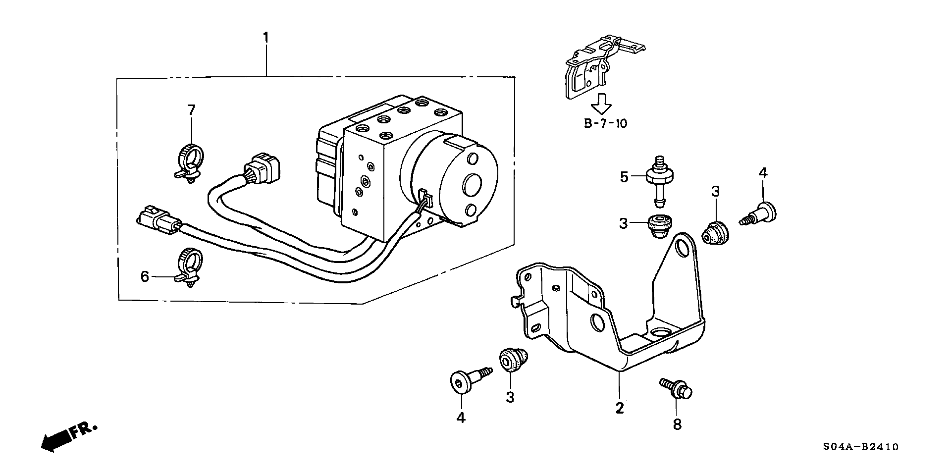 Diagram ABS MODULATOR for your Honda