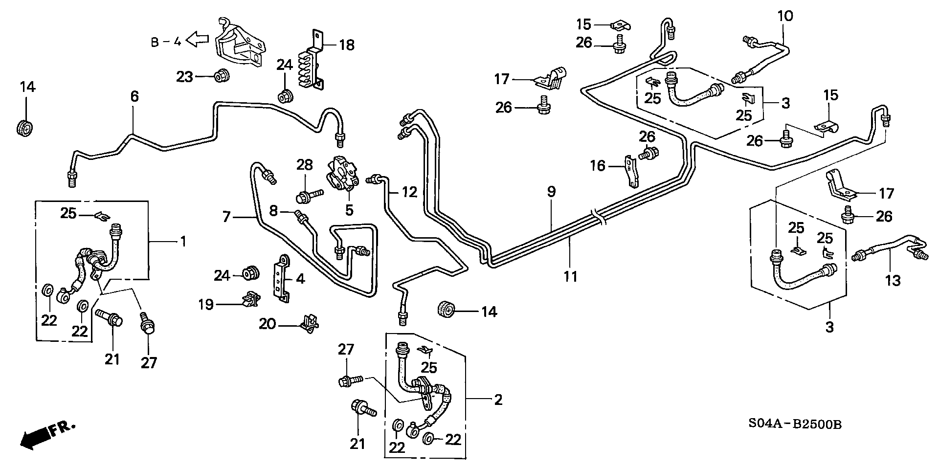 Diagram BRAKE LINES for your Honda Civic  