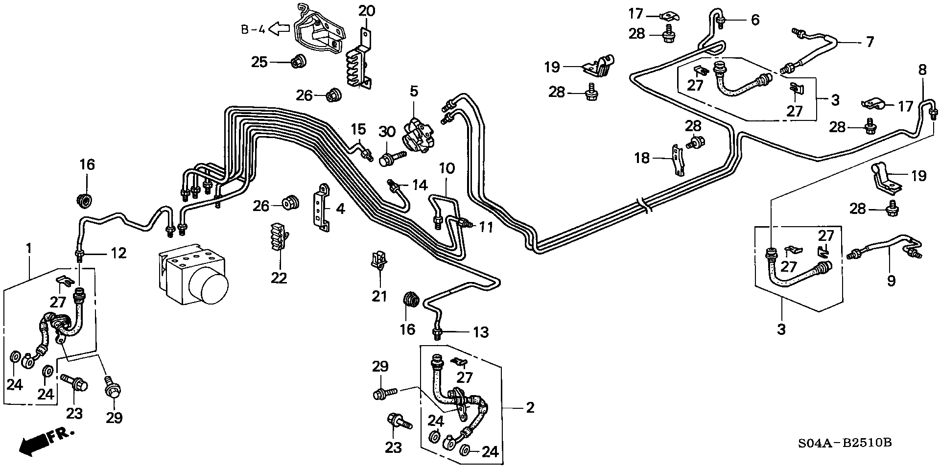 Diagram BRAKE LINES (ABS) for your Honda Civic  