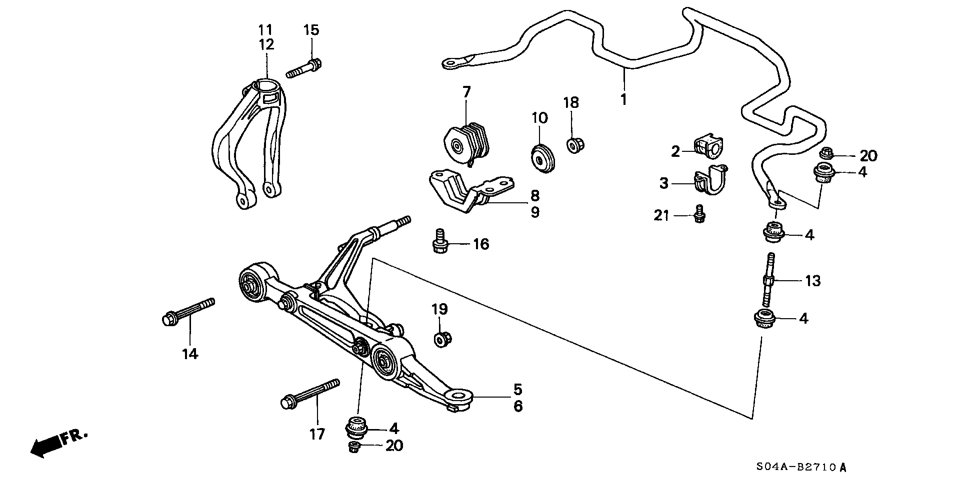 Diagram FRONT LOWER ARM for your 2023 Honda Accord   