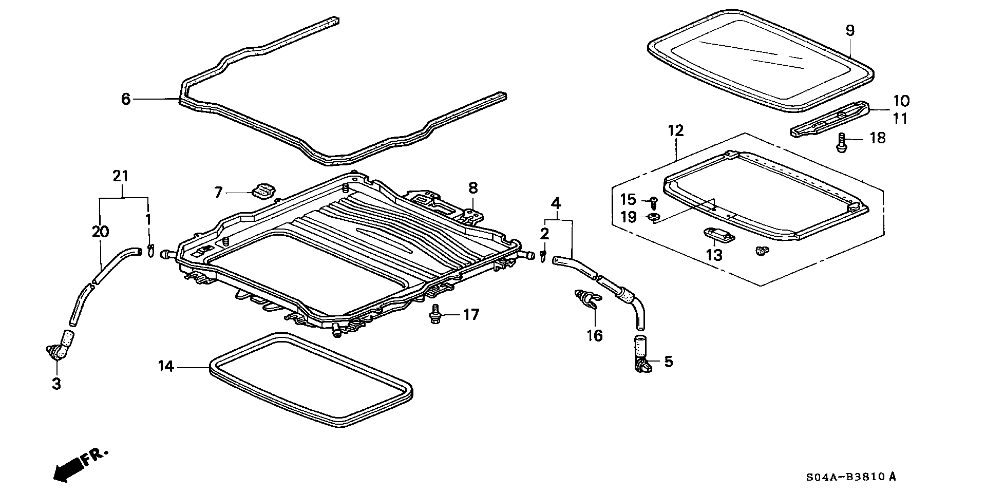 Diagram SLIDING ROOF for your 2015 Honda Accord Coupe   