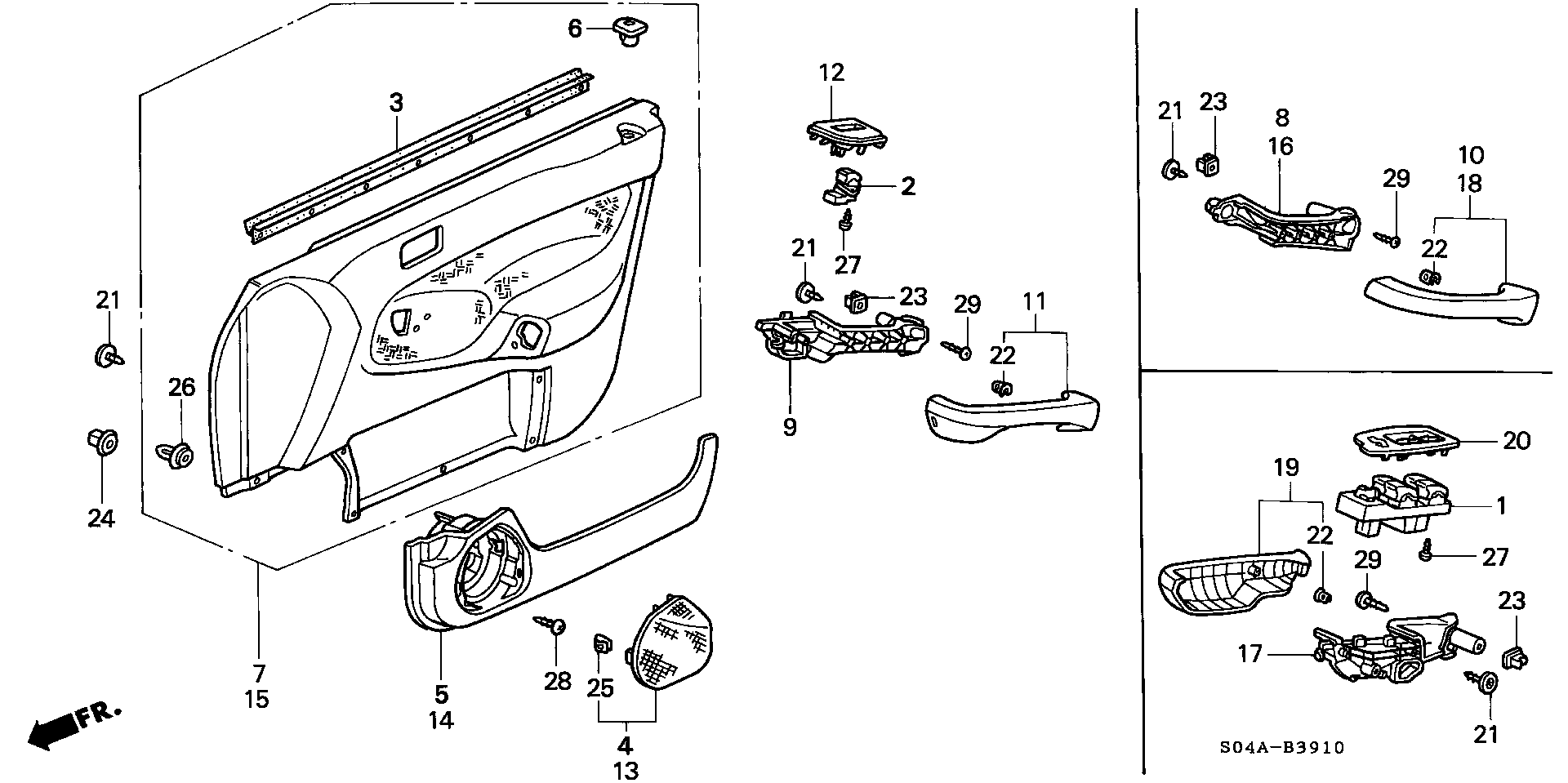 Full size assembly image of FRONT DOOR LINING (1/1)