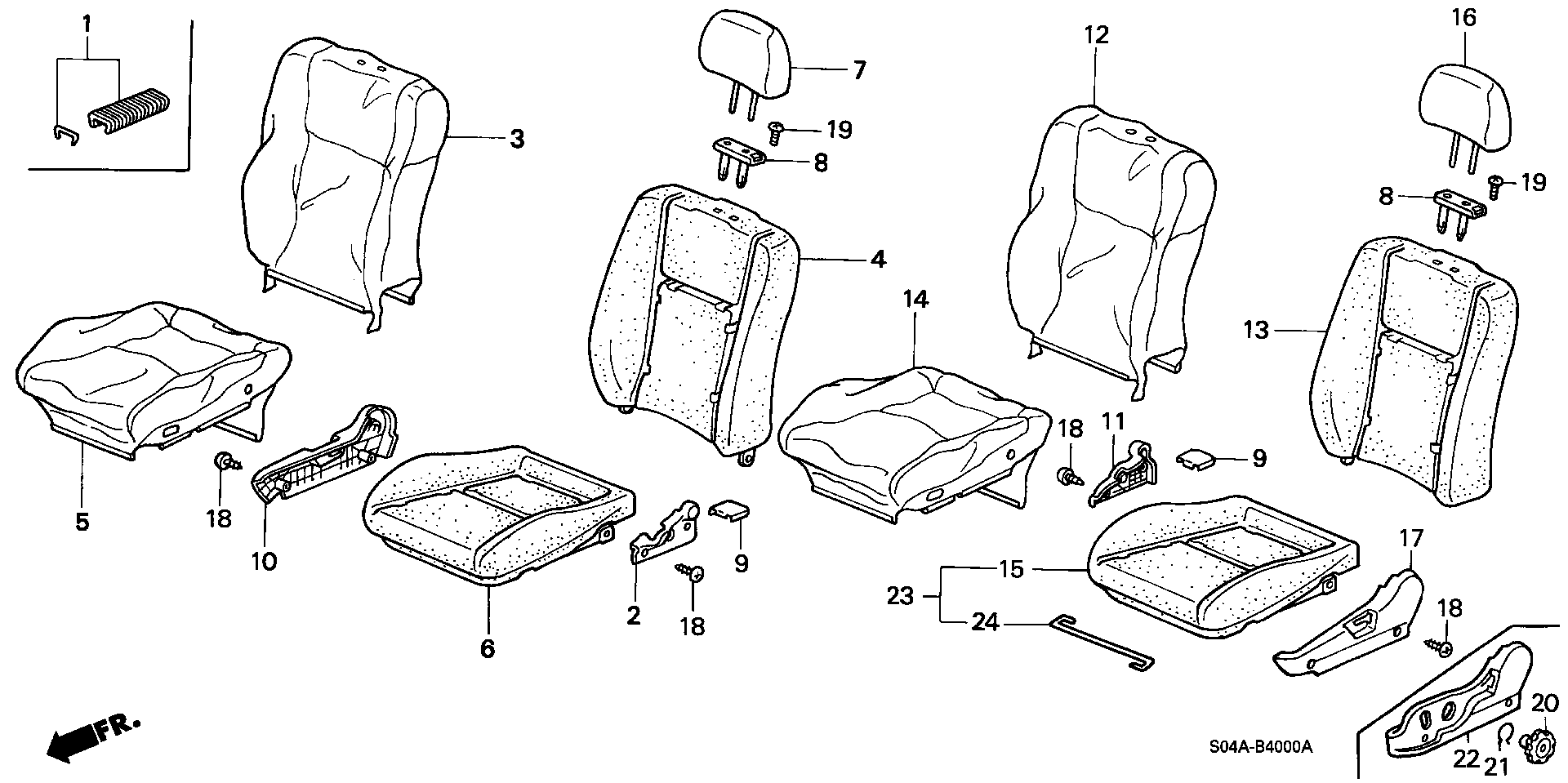 Full size assembly image of FRONT SEAT (1/1)
