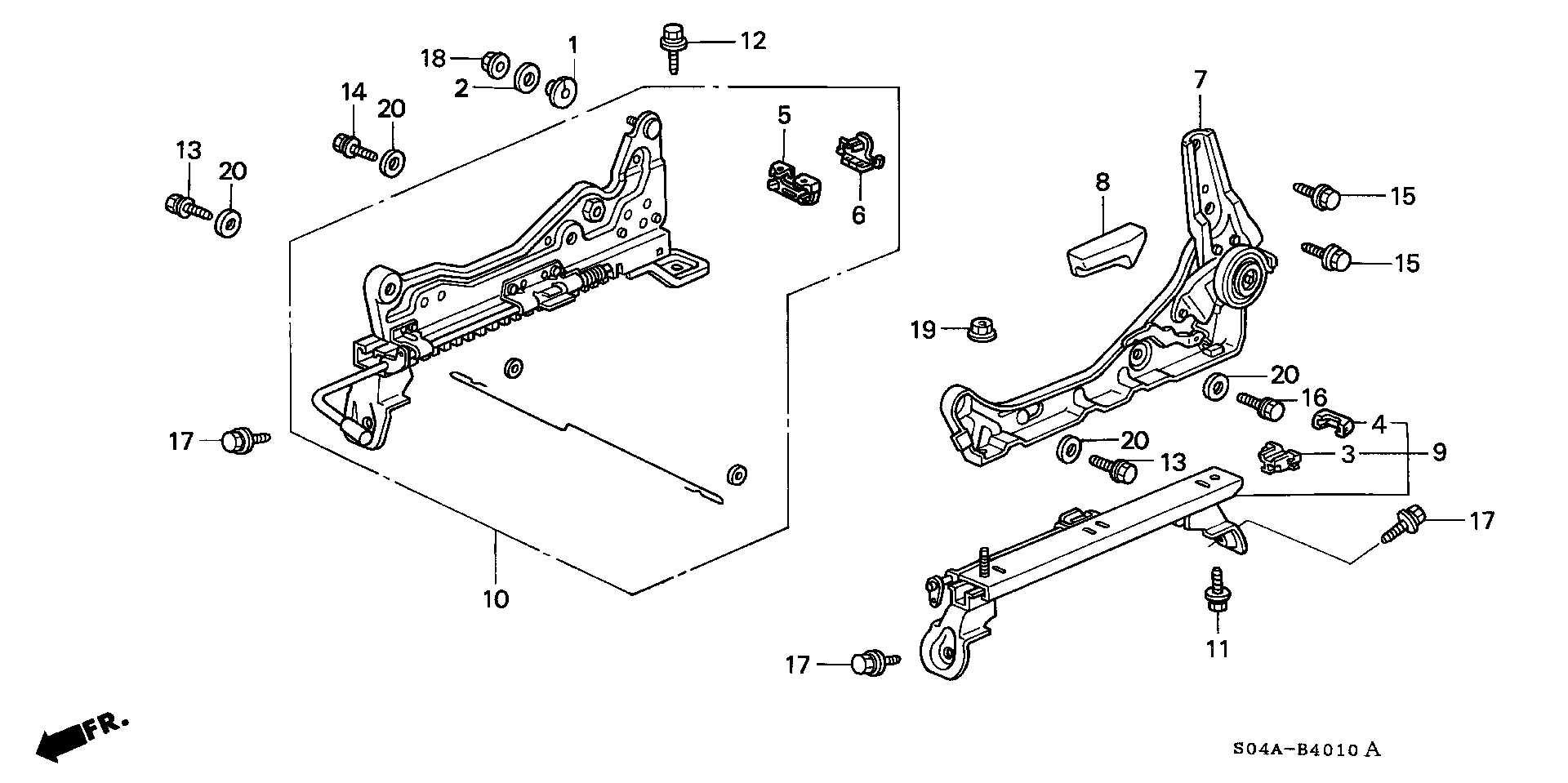 Full size assembly image of FRONT SEAT COMPONENTS (L.) (1/1)