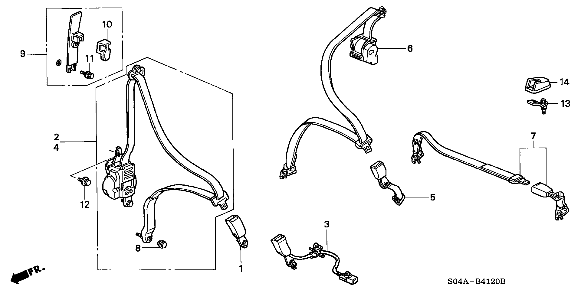 Full size assembly image of SEAT BELT (1/1)