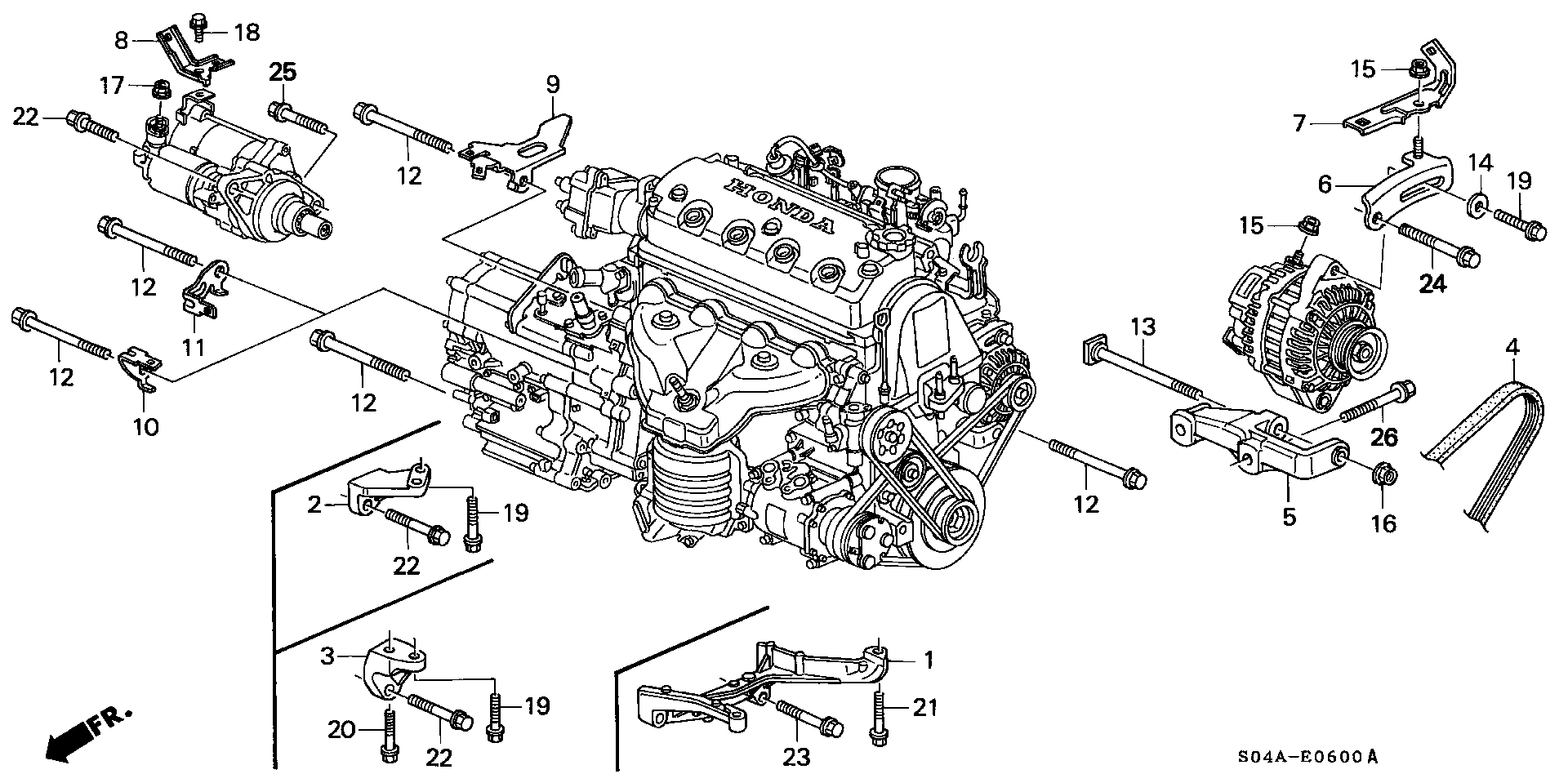 Diagram ALTERNATOR BRACKET for your 1980 Honda Civic Hatchback   