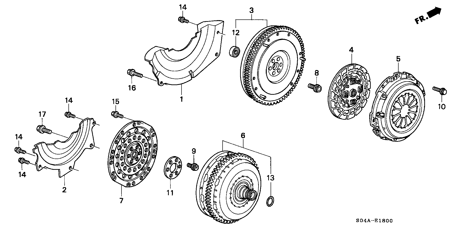 Diagram CLUTCH@TORQUE CONVERTER for your 2022 Honda Civic   