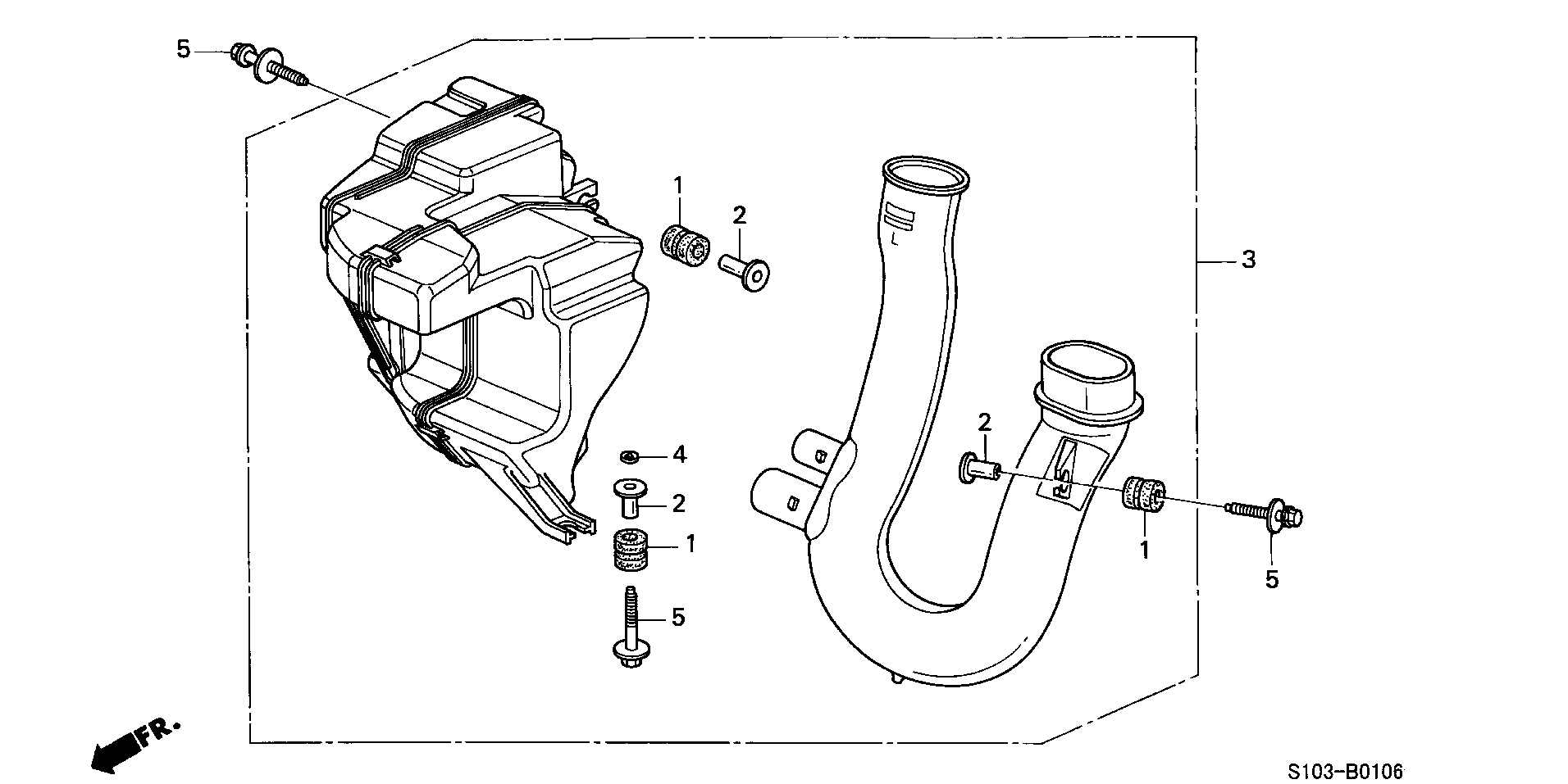 Diagram RESONATOR CHAMBER (2) for your Honda CR-V  