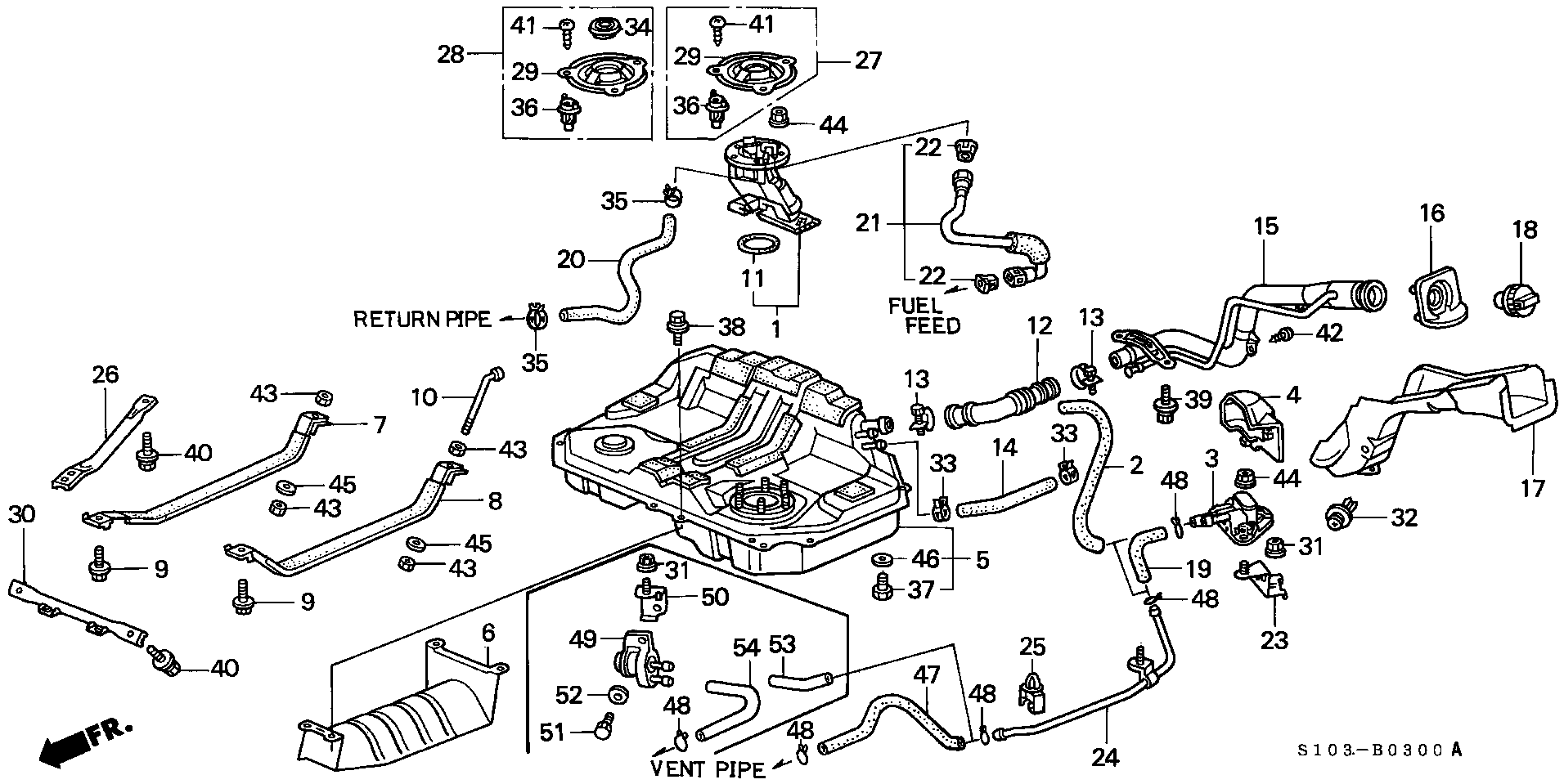 Diagram FUEL TANK (1) for your Honda