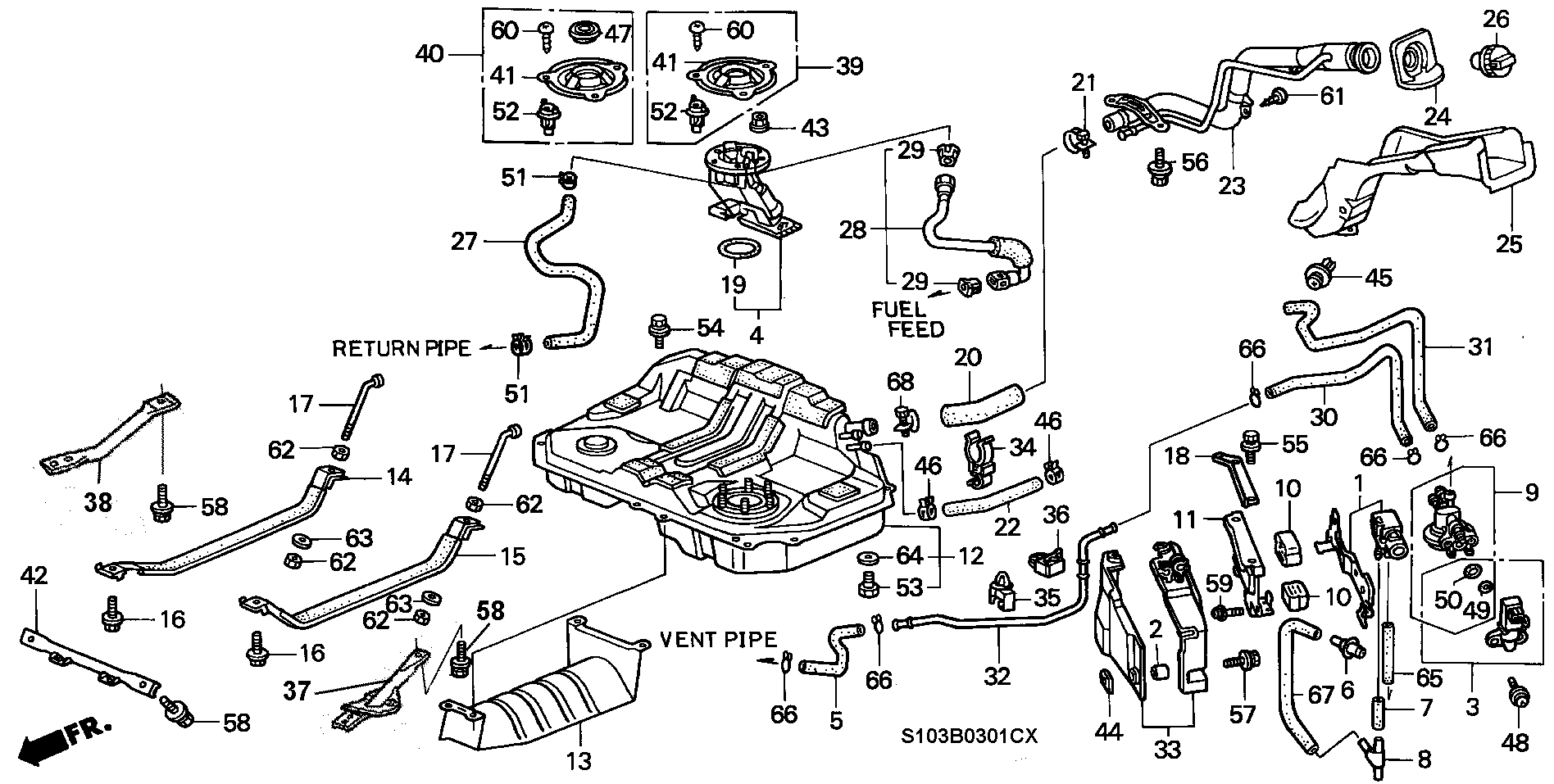 Diagram FUEL TANK (2) for your Honda