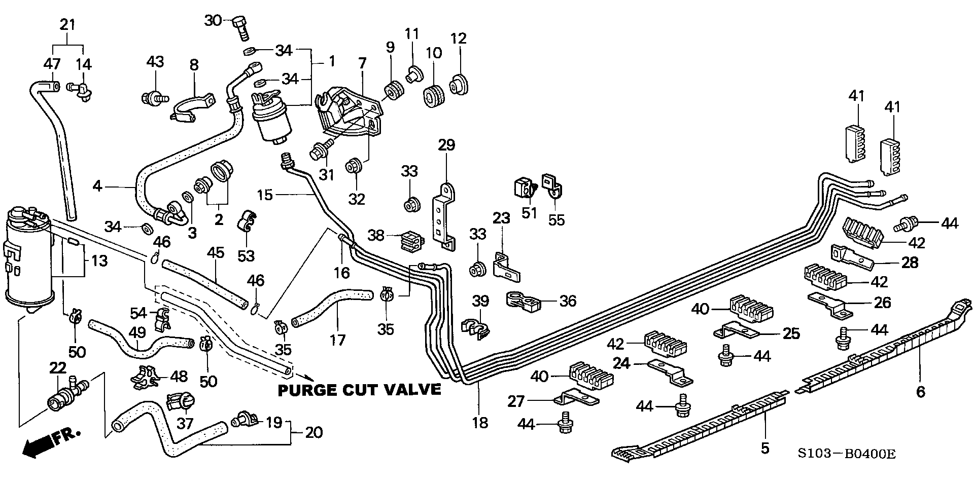 Diagram FUEL PIPE (1) for your 1986 Honda Civic   