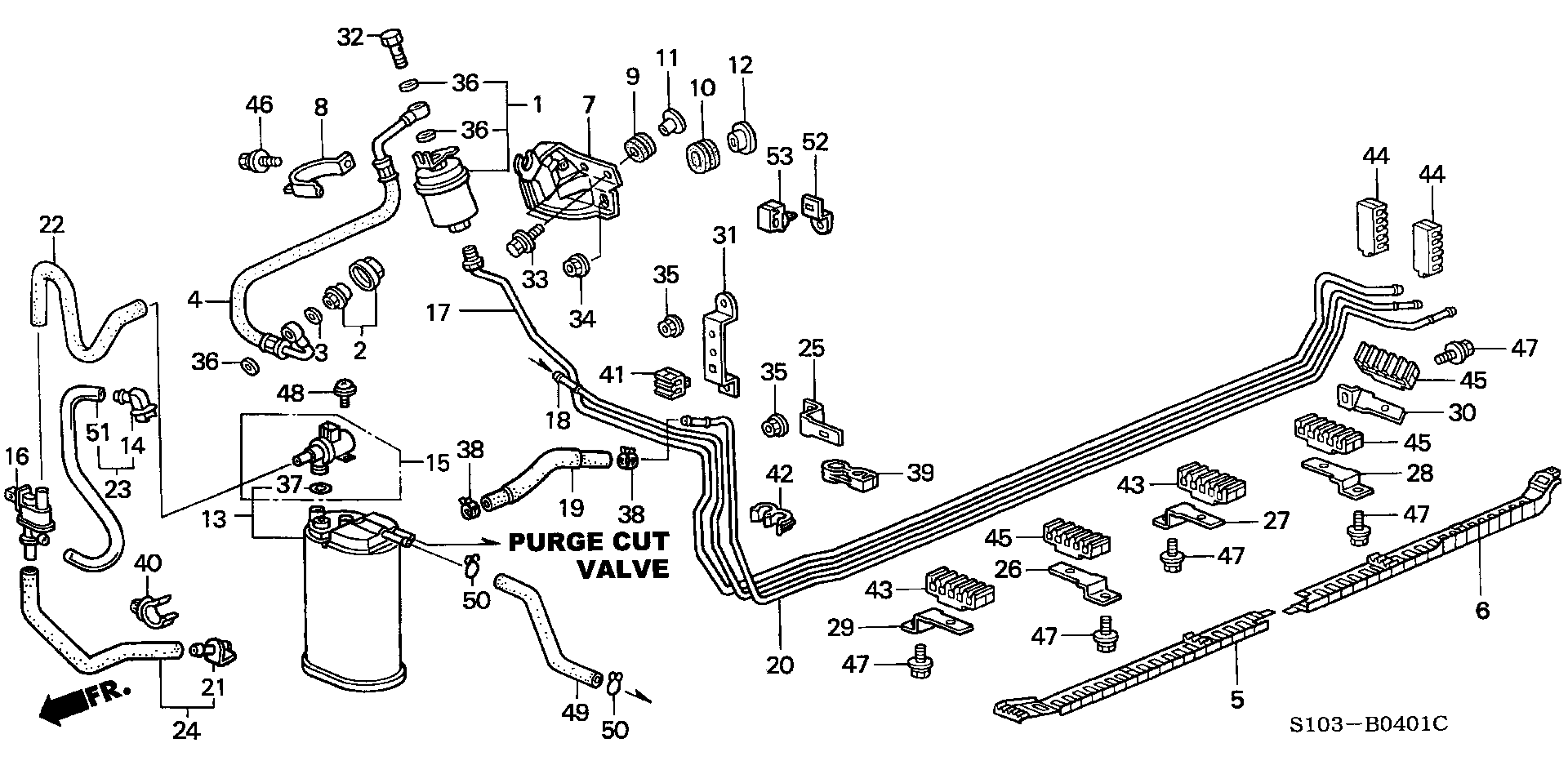 Diagram FUEL PIPE (2) for your 1984 Honda Civic   