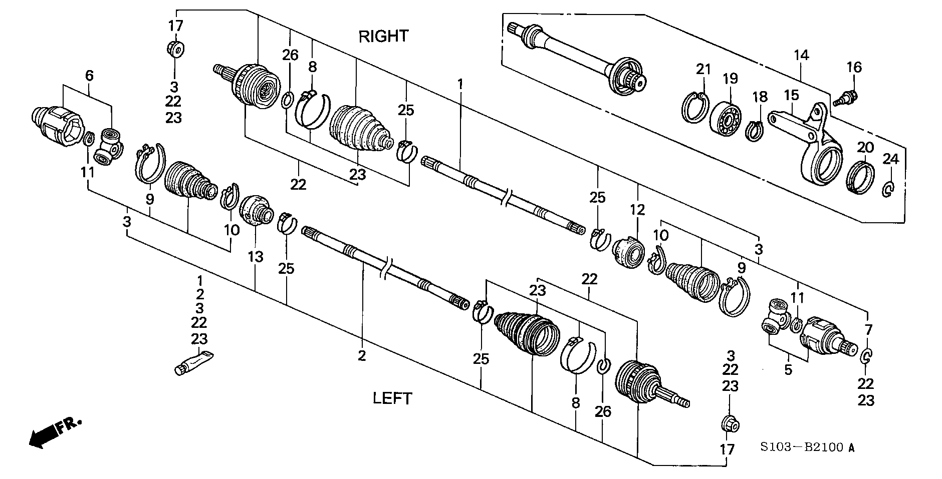 Full size assembly image of DRIVESHAFT@HALF SHAFT (1) (1/1)