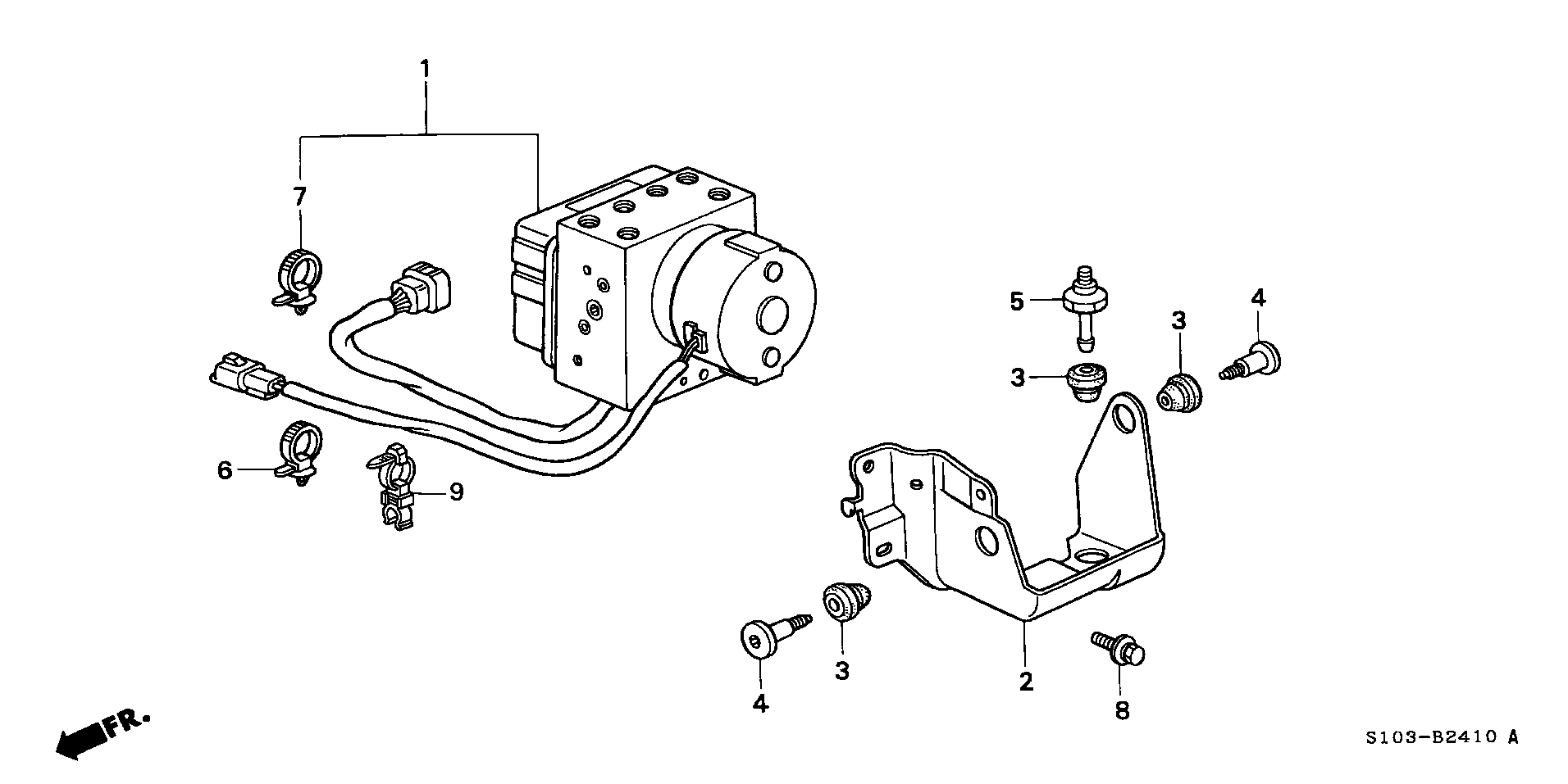 Diagram ABS MODULATOR for your Honda