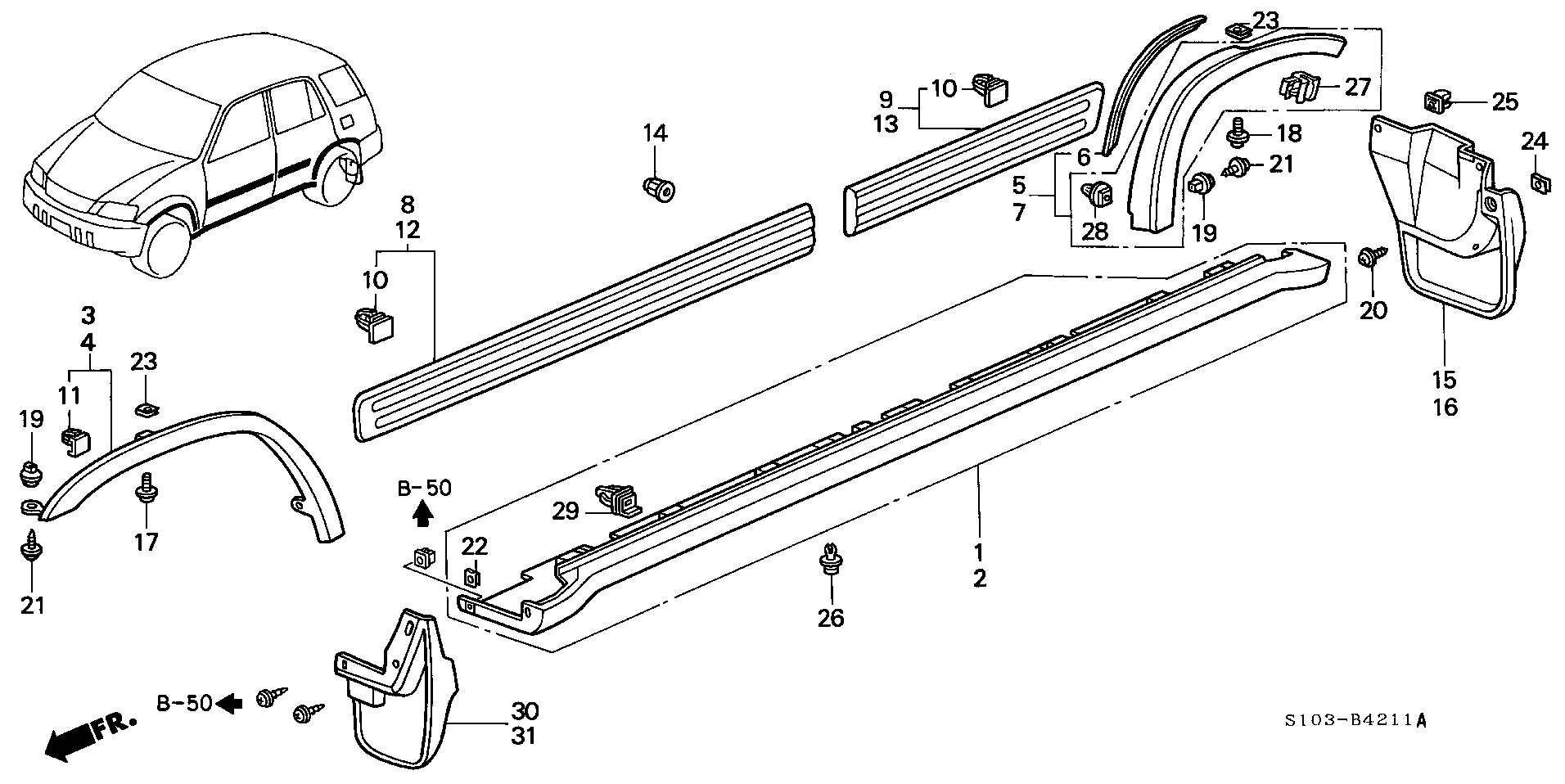 Diagram PROTECTOR for your 1976 Honda Civic Hatchback   