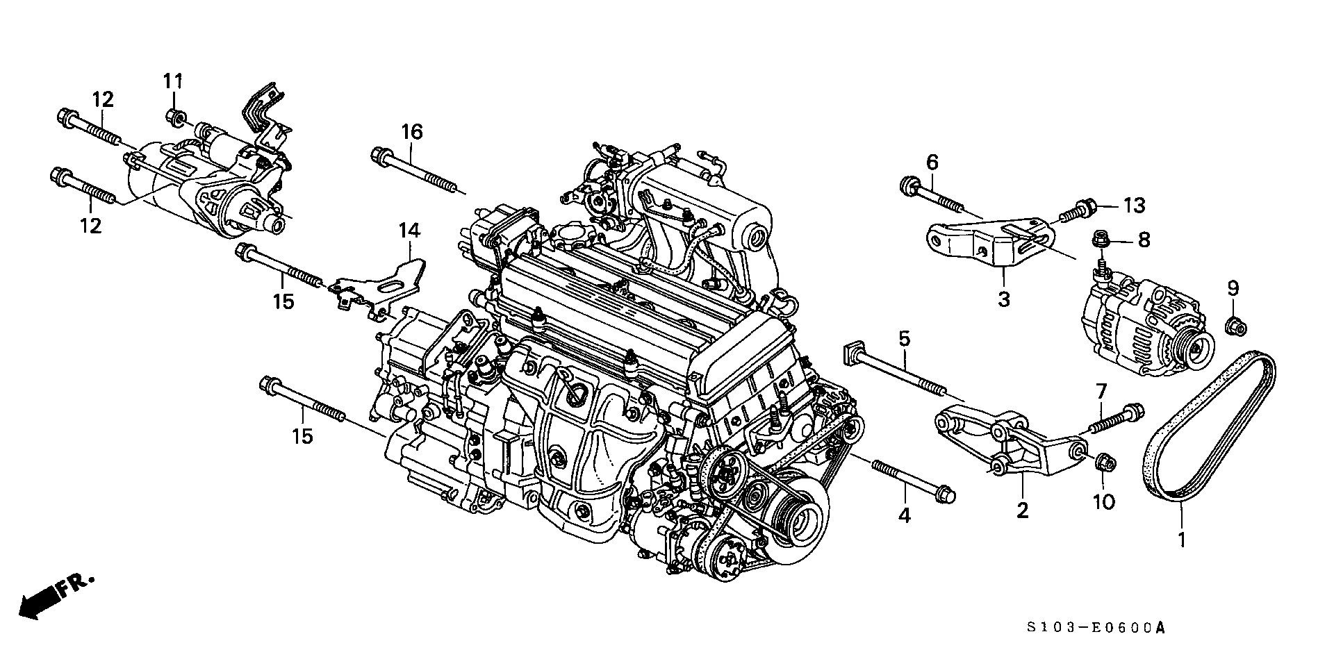 Diagram ALTERNATOR BRACKET for your 1980 Honda Civic Hatchback   