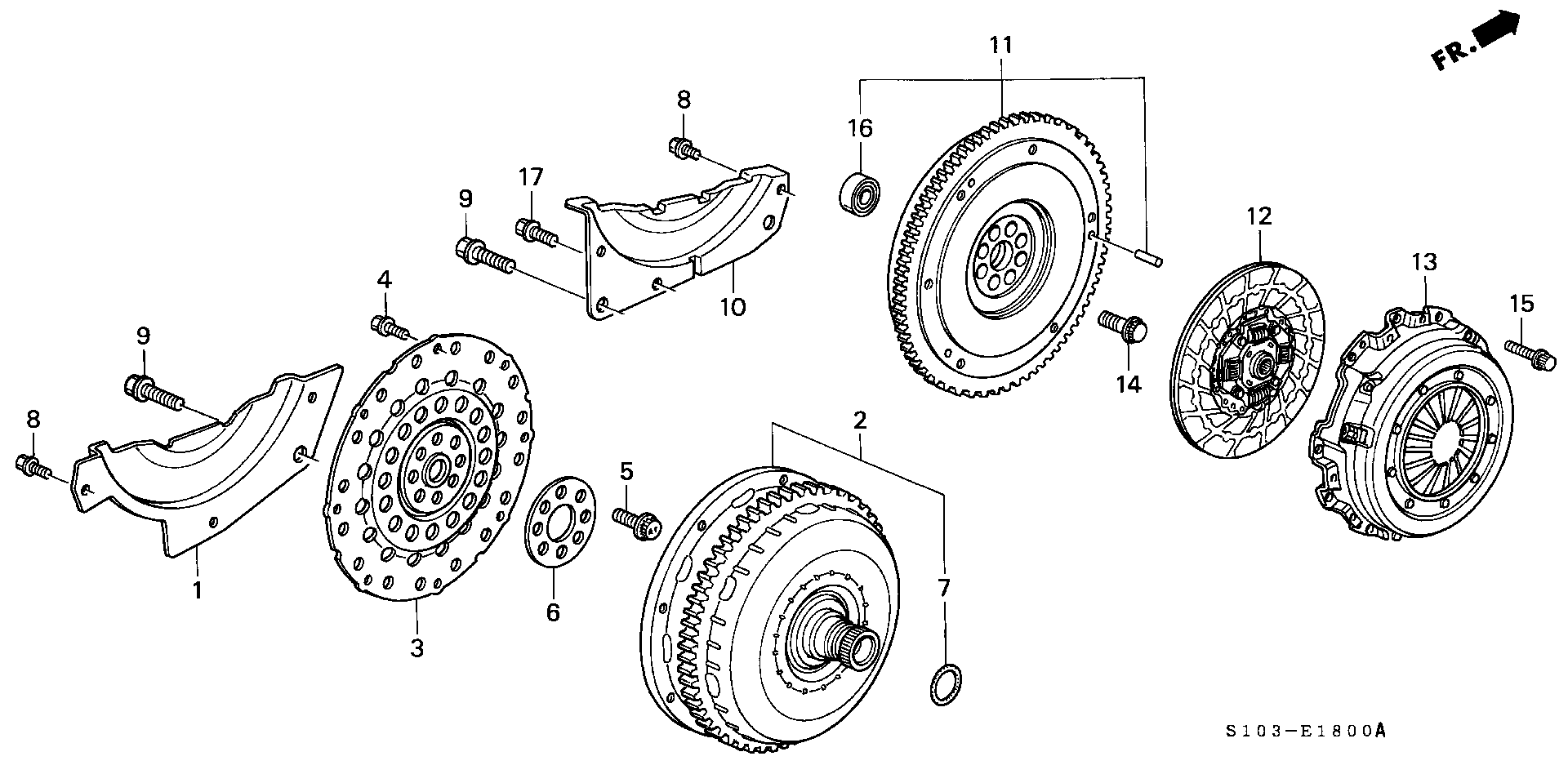 Diagram CLUTCH@TORQUE CONVERTER for your Honda