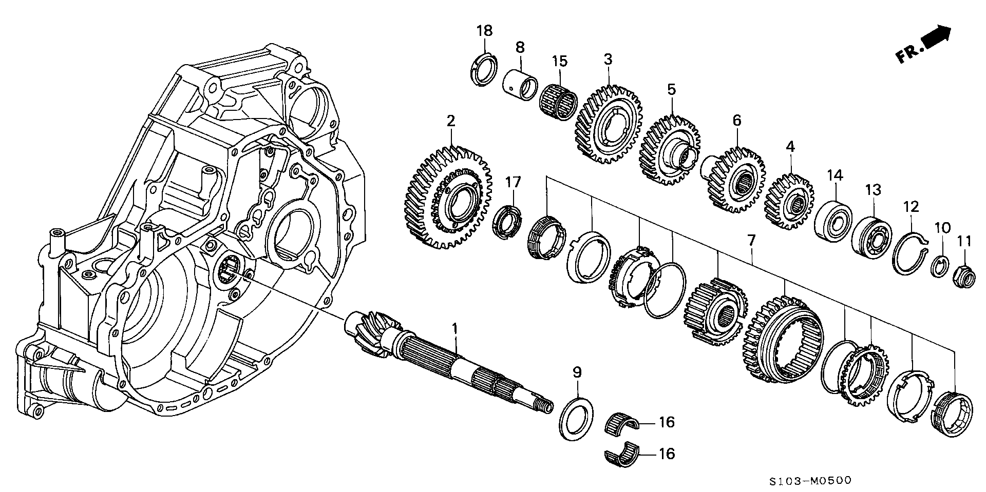 Diagram COUNTERSHAFT for your 2021 Honda Accord   