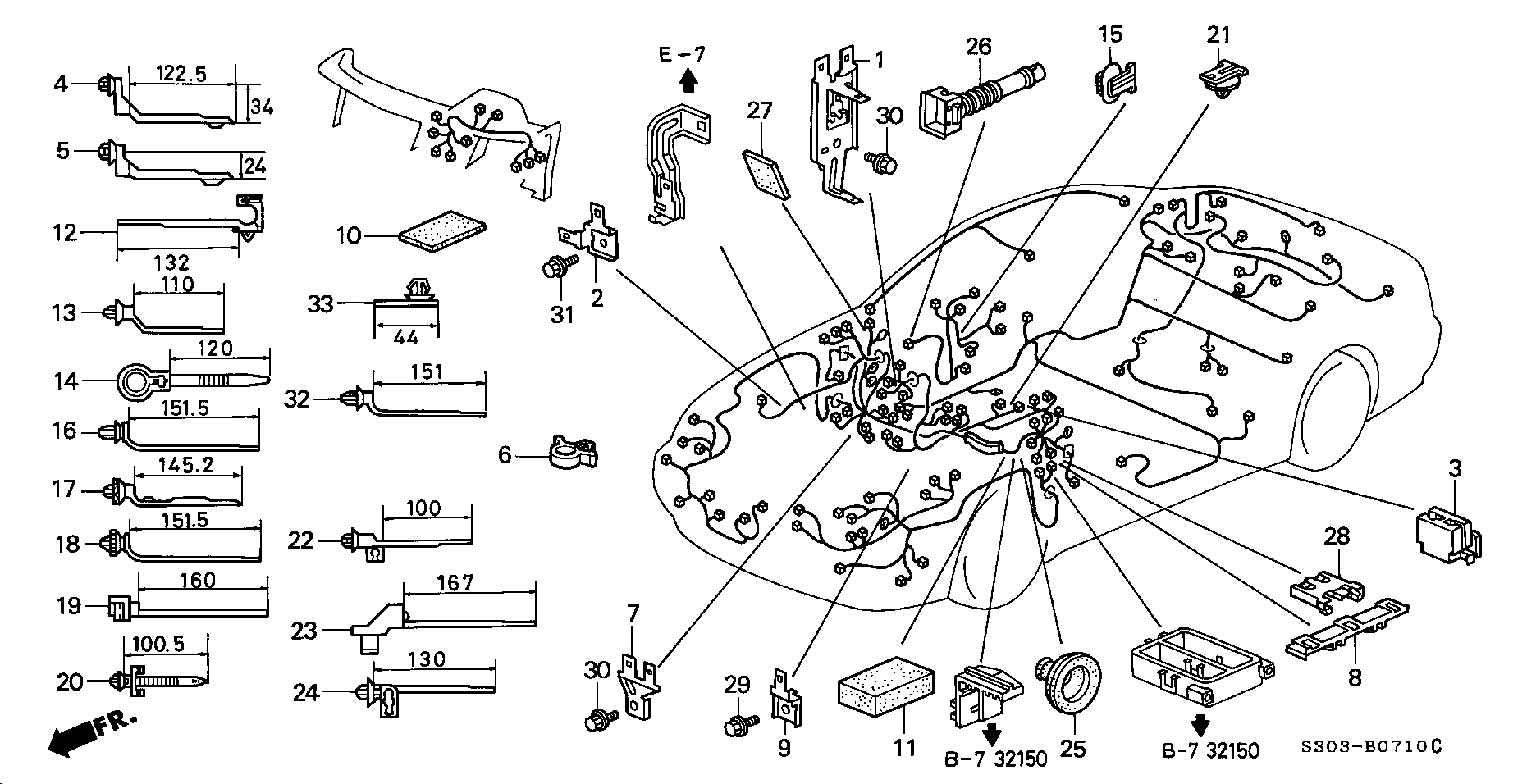 Diagram HARNESS BAND@BRACKET for your Honda