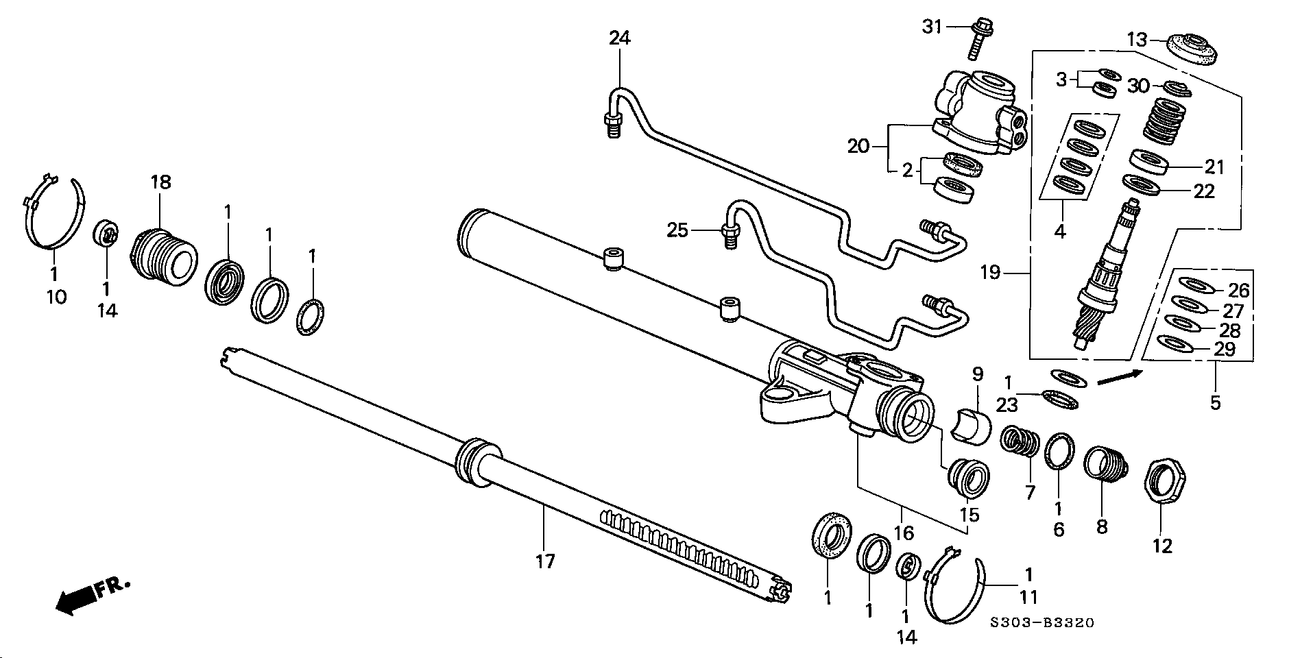 Diagram P.S. GEAR BOX COMPONENTS (1) for your 2021 Honda Accord   