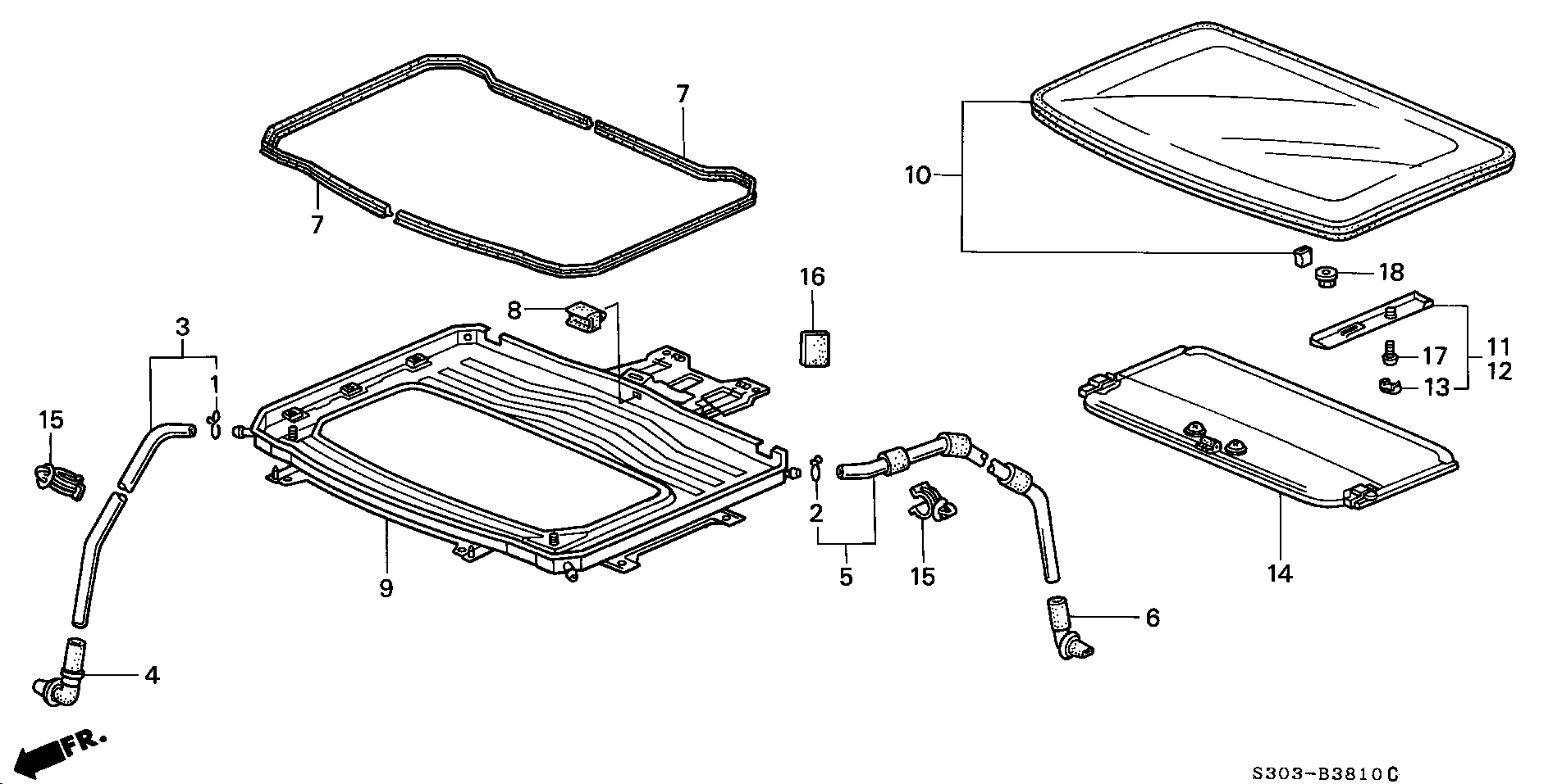 Diagram SLIDING ROOF for your 2015 Honda Accord Coupe   