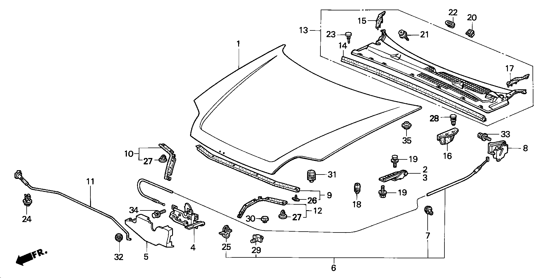 Diagram HOOD for your 2012 Honda Accord Coupe   