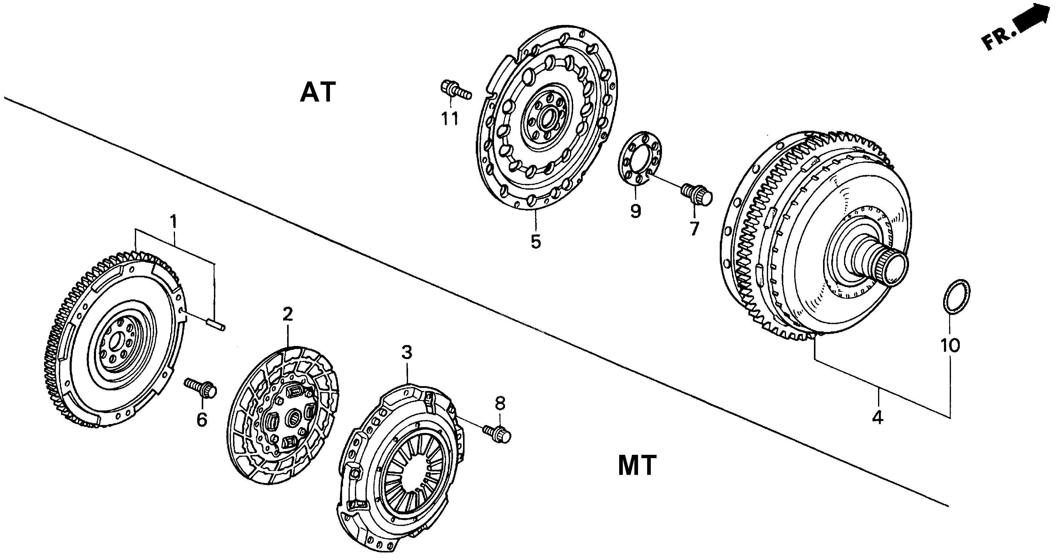 Diagram CLUTCH@TORQUE CONVERTER for your Honda